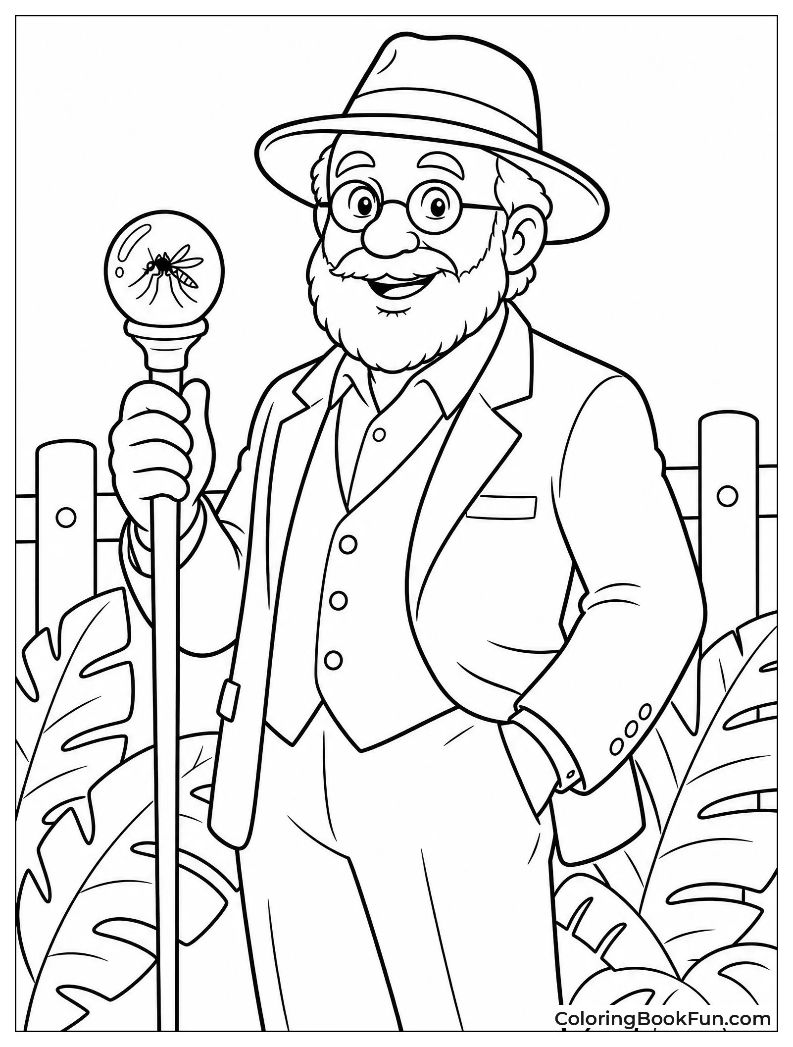 John Hammond Holding Amber Cane