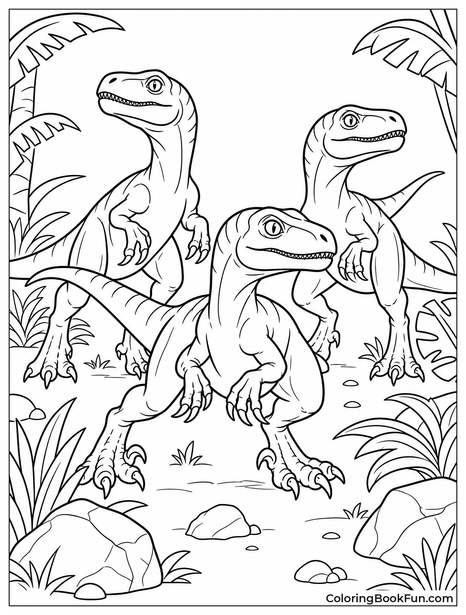 Velociraptors Ready to Hunt