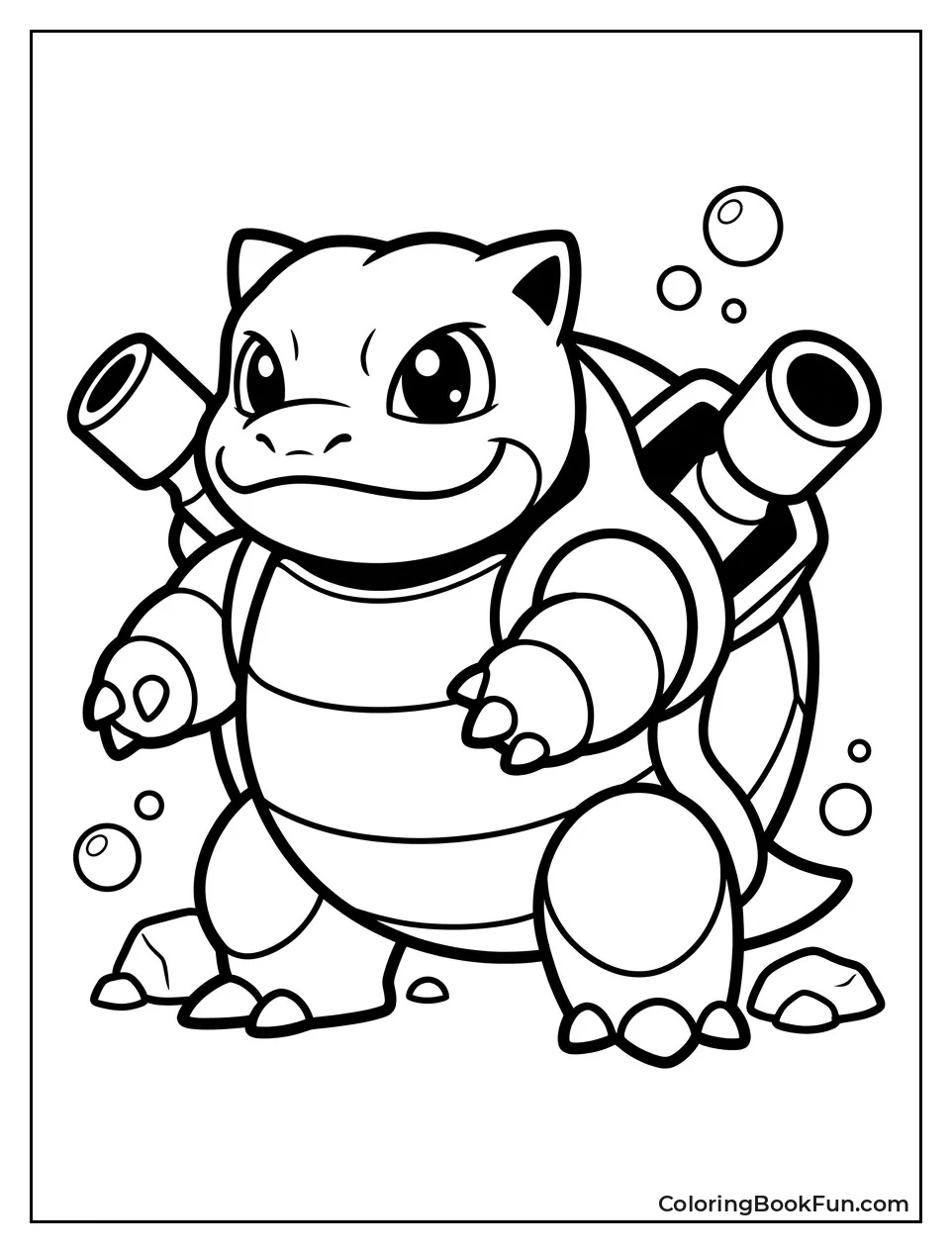 Cute Chibi Blastoise with Big Eyes