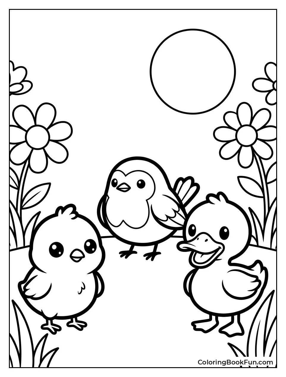 Cute Peep Friends in Chibi Style