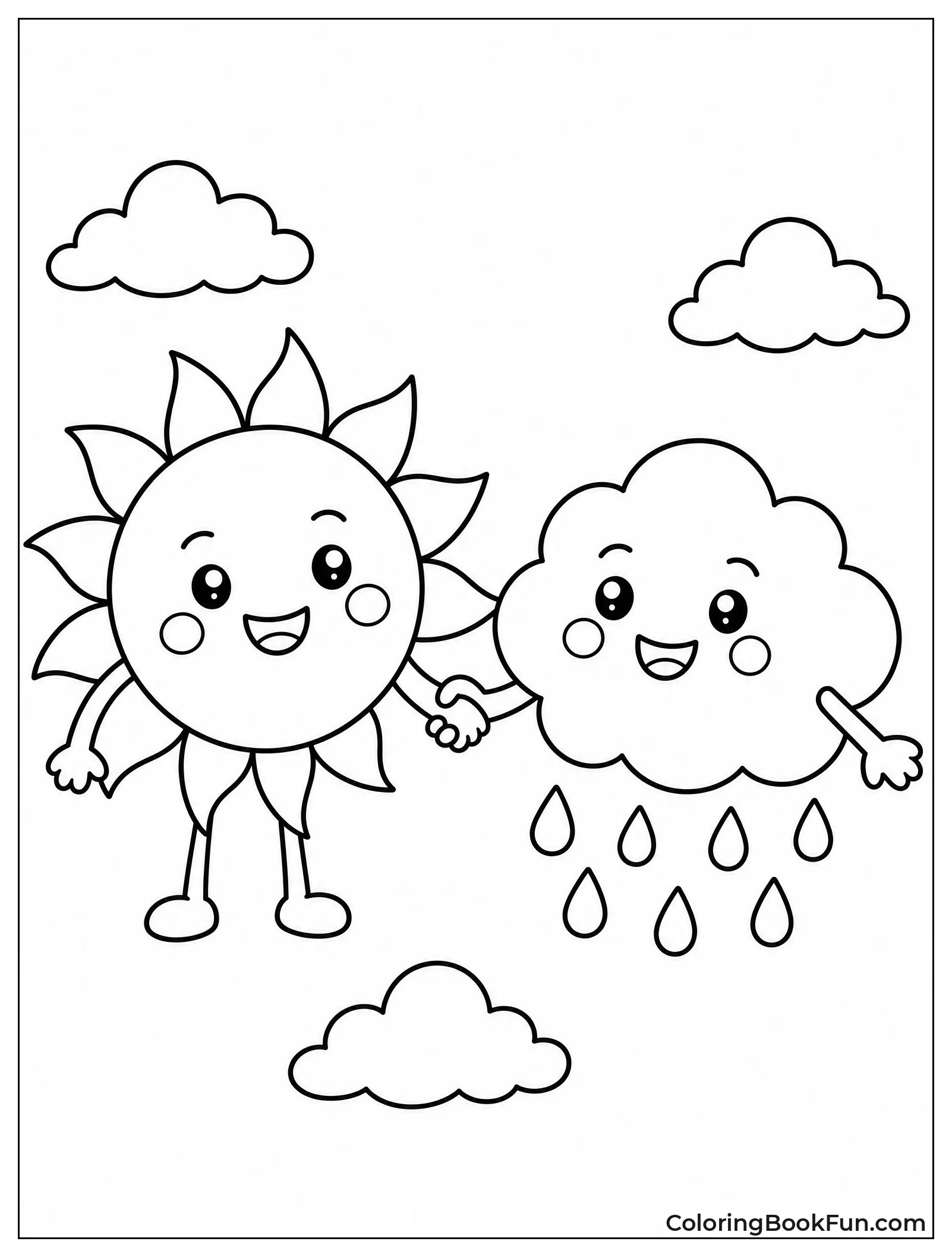 Sun and Cloud Holding Hands