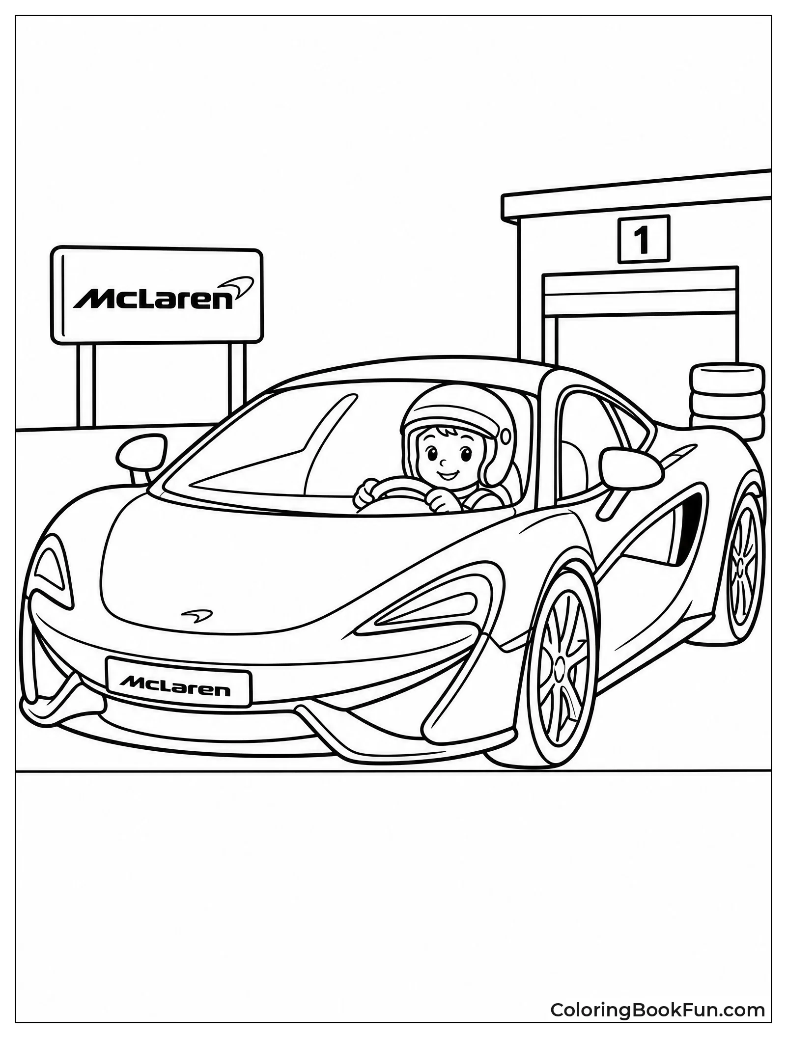 Kid in McLaren Driver Seat
