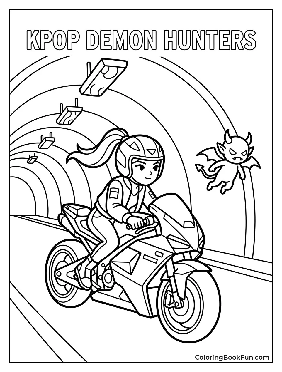 Chasing a Flying Demon on a Bike