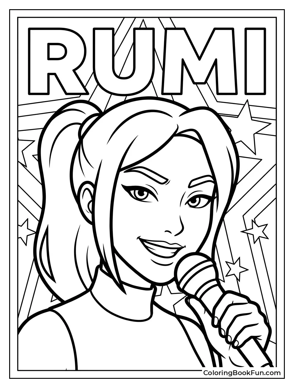 Rumi Smiling with Her Microphone