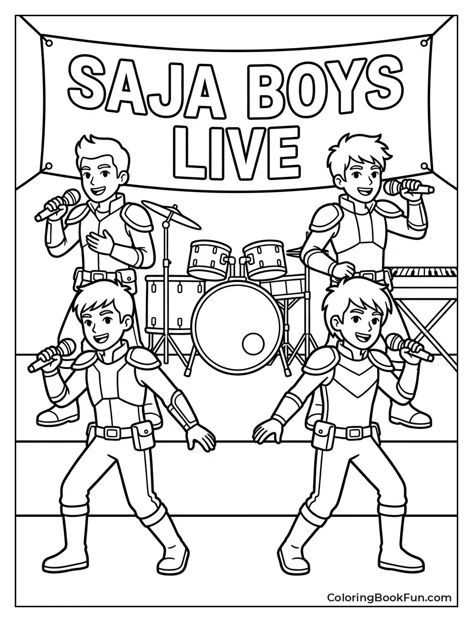 Saja Boys Dancing and Singing on Stage