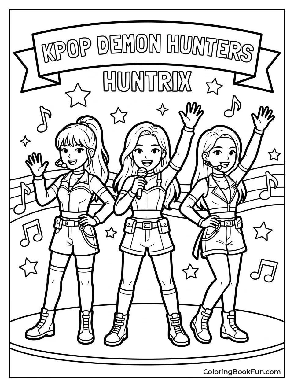 Huntrix Waving in a Simple Pose
