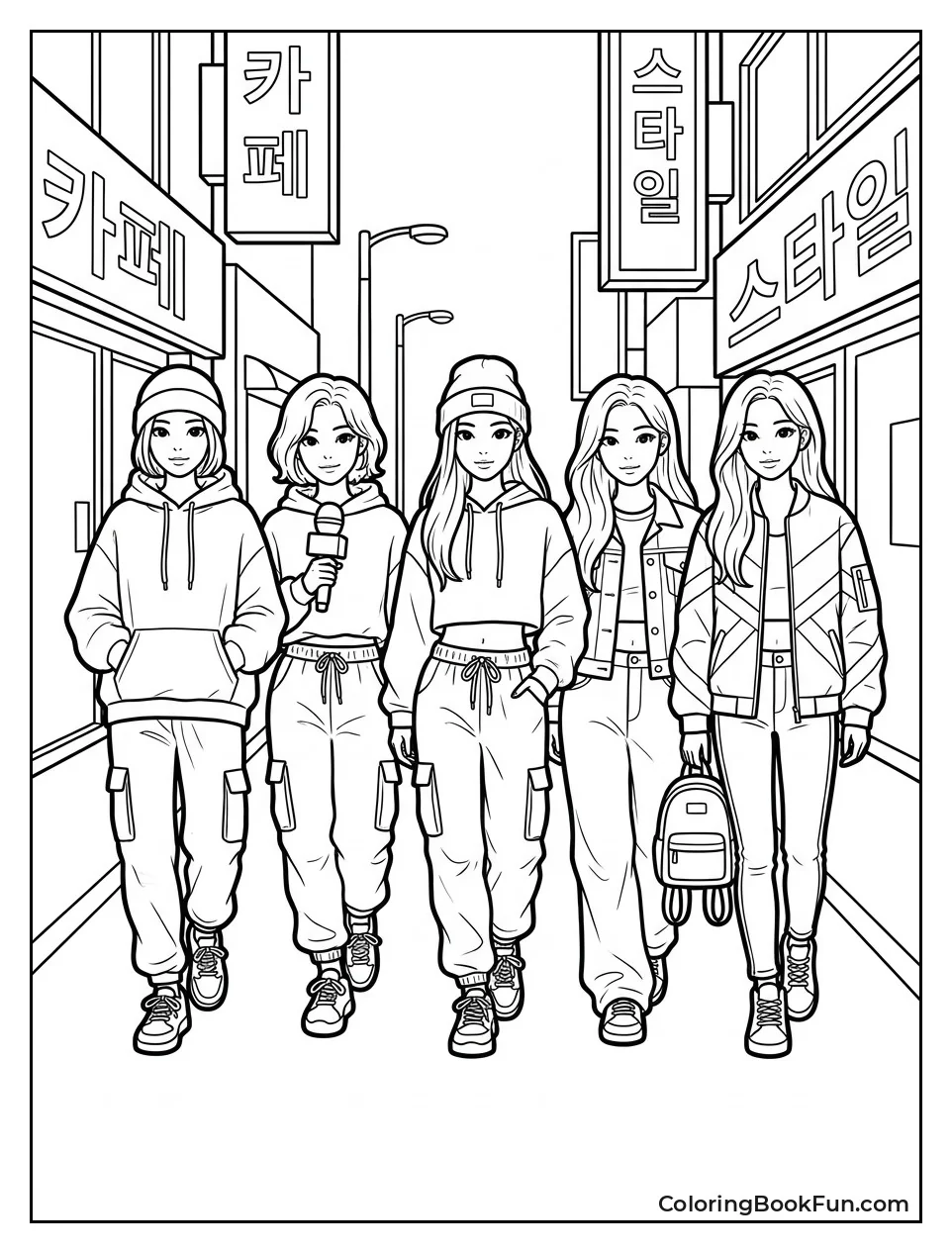 Walking Down a Trendy Seoul Street