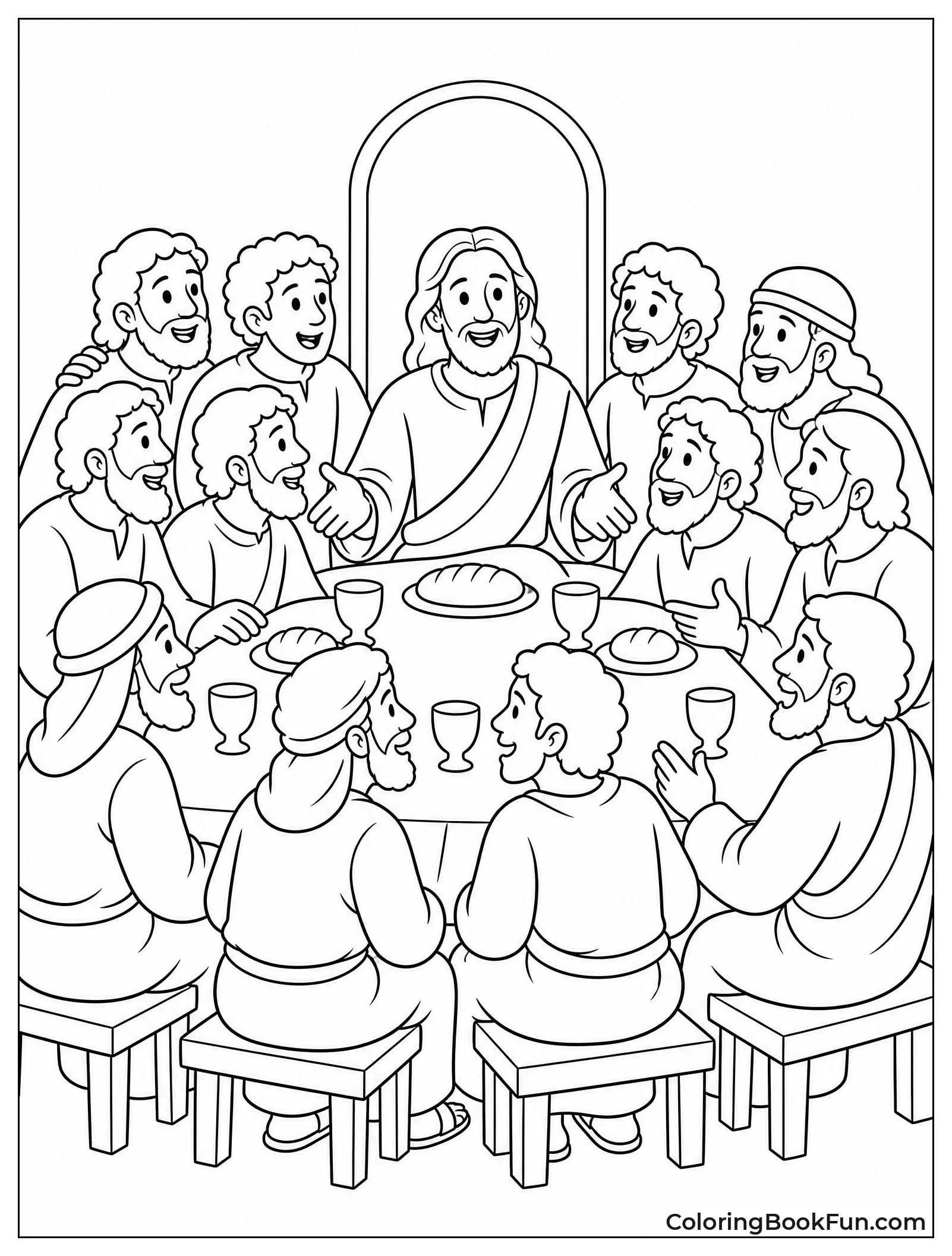 Apostles Laugh and Talk Together