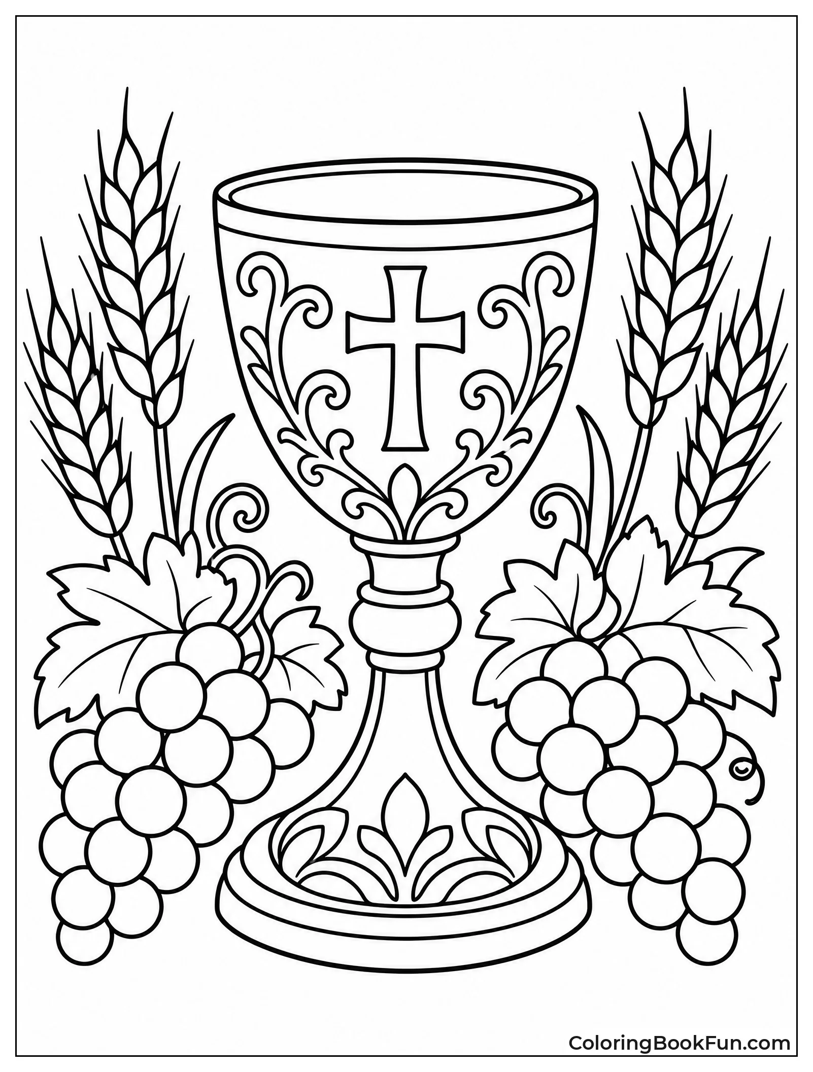 Ornate Cup with Grapes