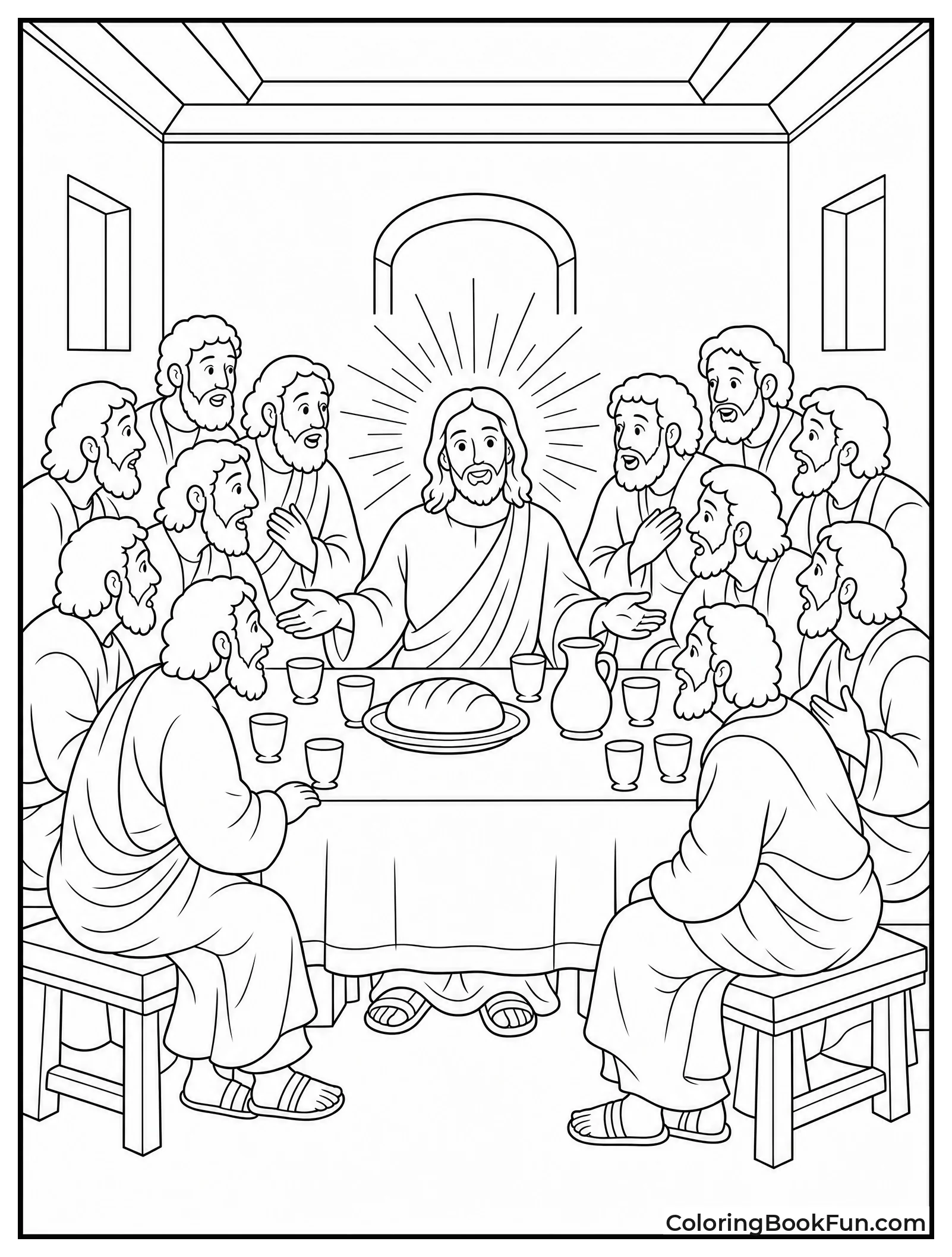 Jesus Glows with Soft Light