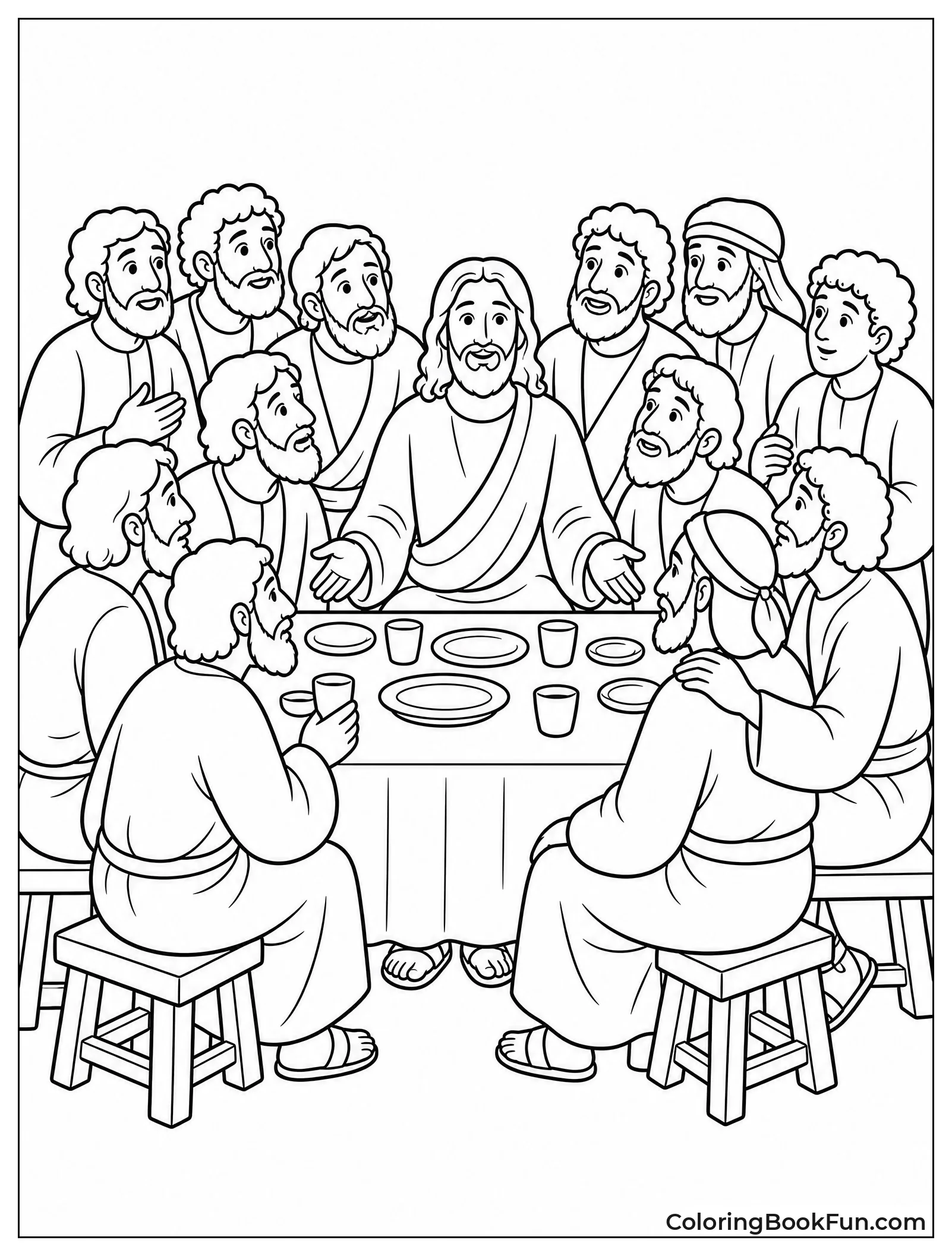 Twelve Apostles Sit at Table