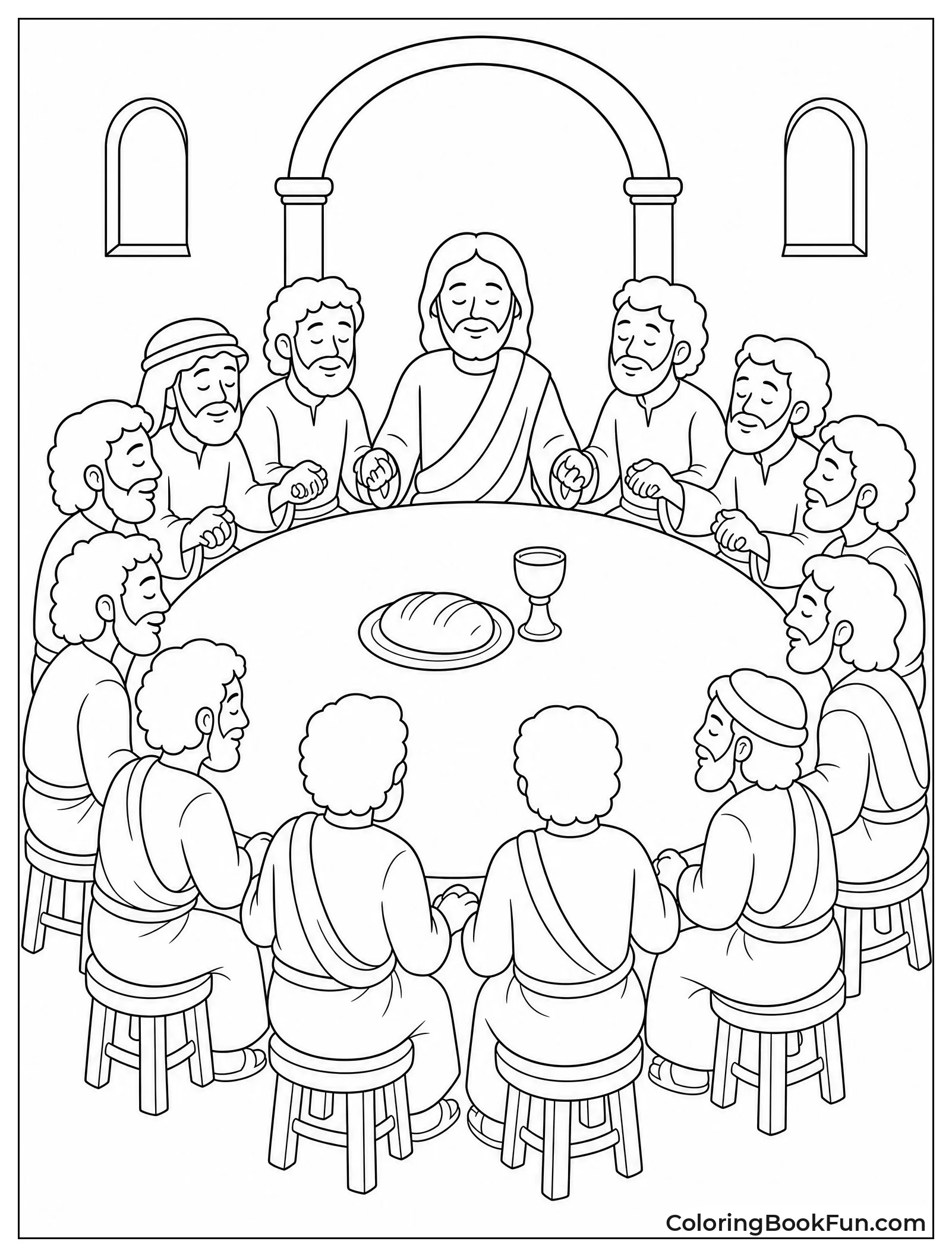Apostles Hold Hands in Prayer