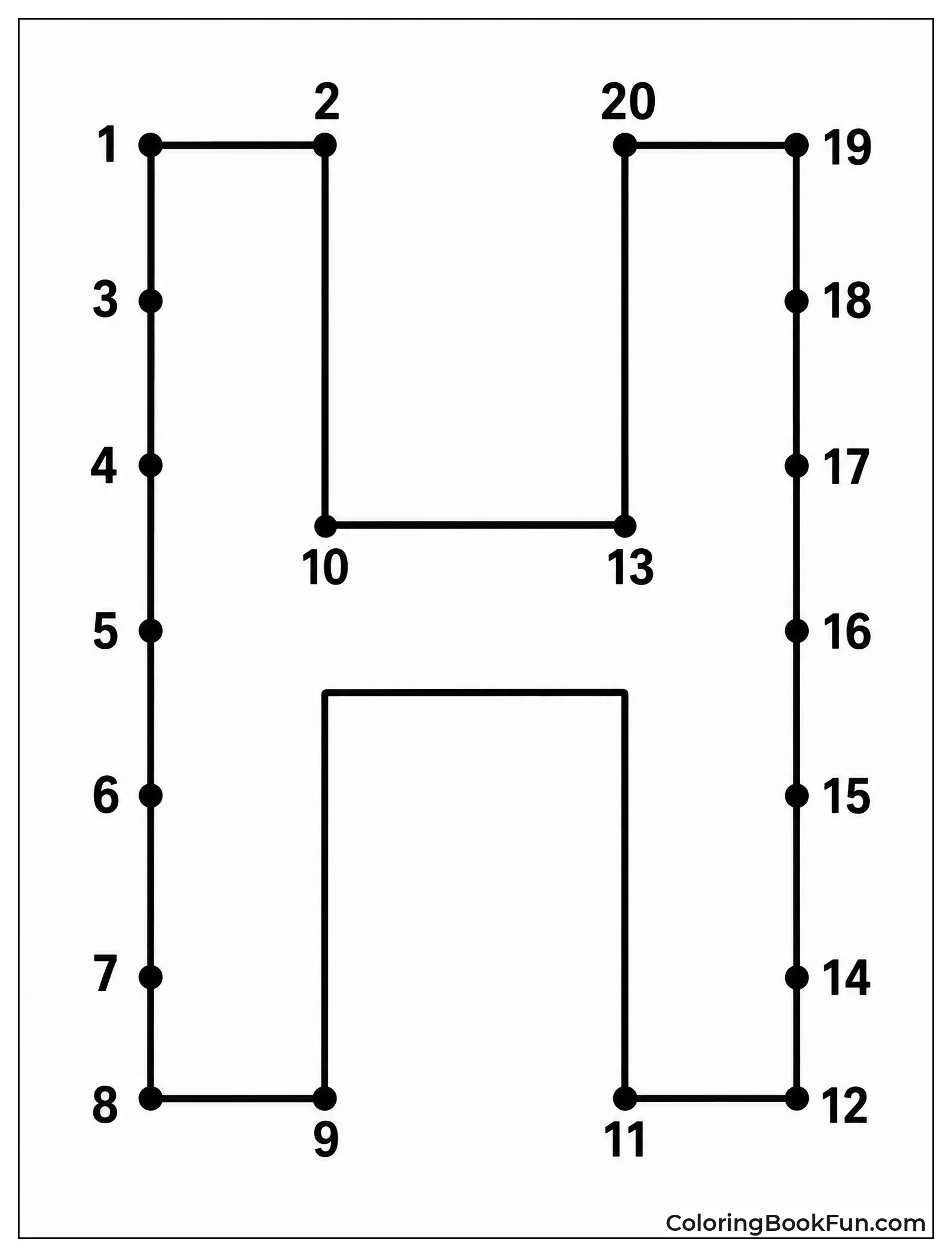 Connect Dots to Form H
