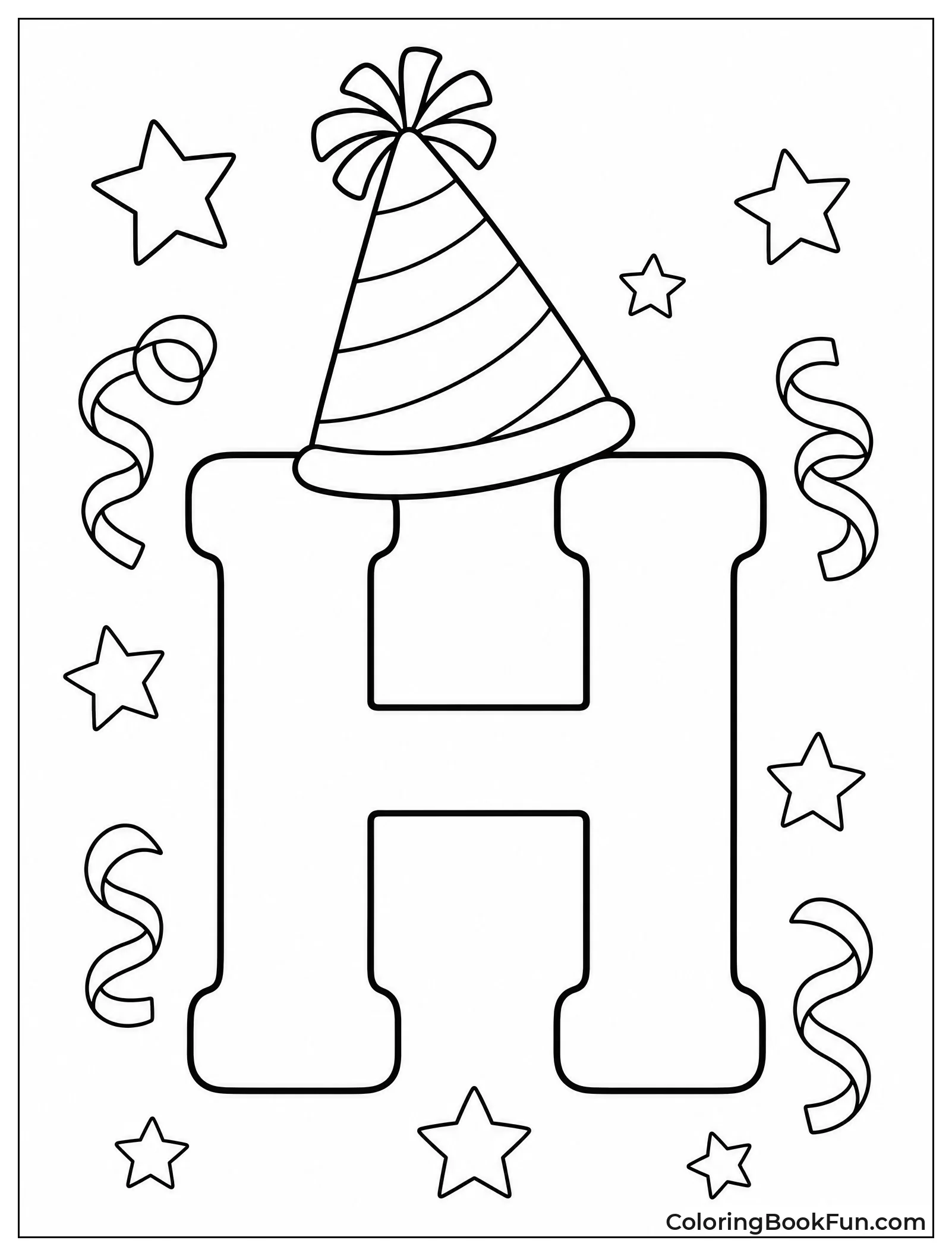 H Wears Fun Party Hat