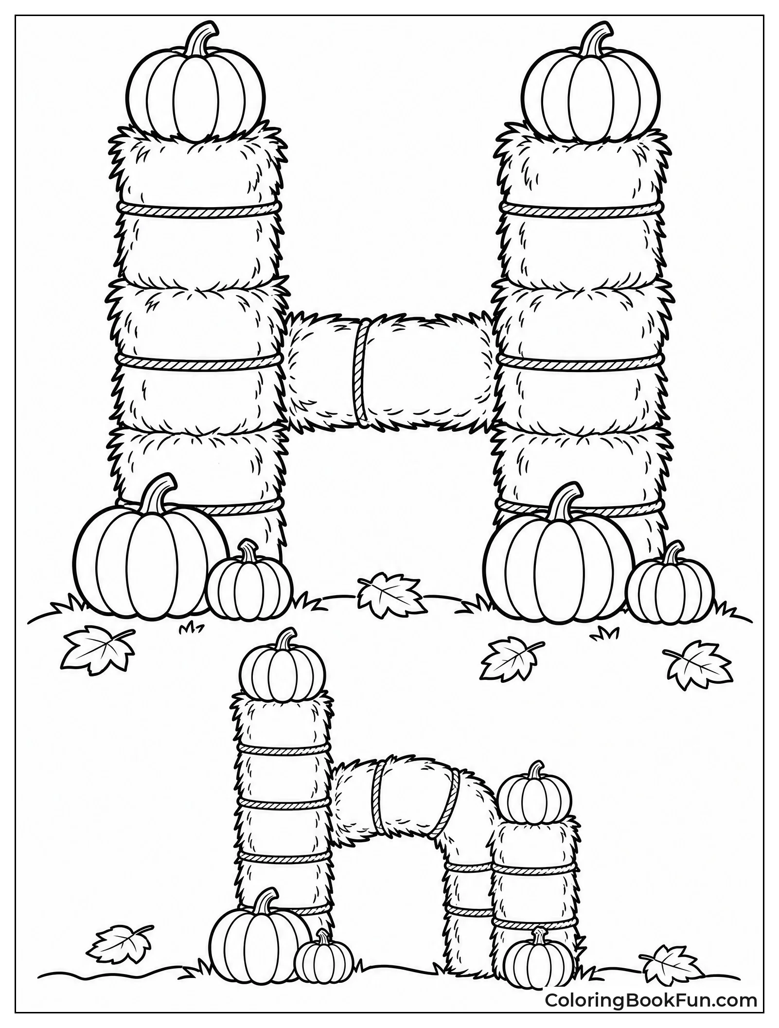 Hay and Pumpkins Form H