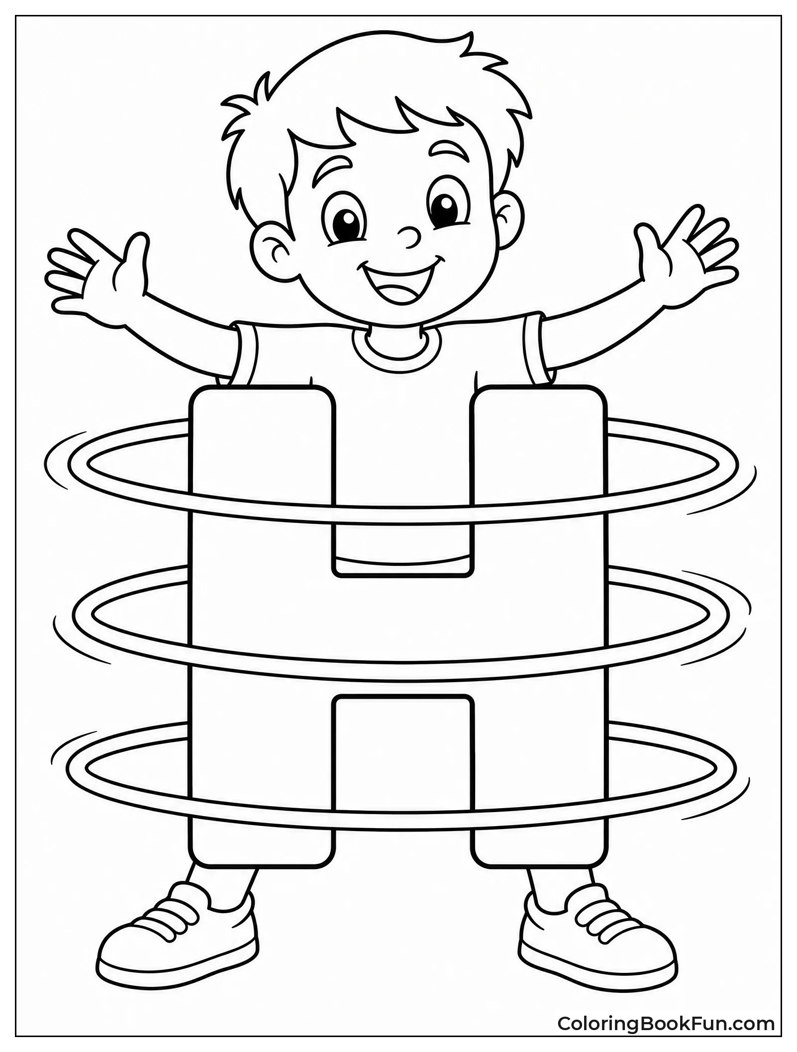 Spinning Hula Hoops Around H