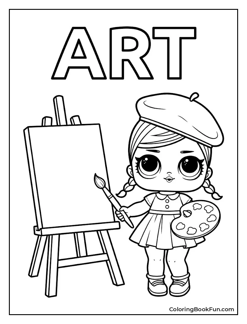 Doll Paints a Masterpiece in Art Class
