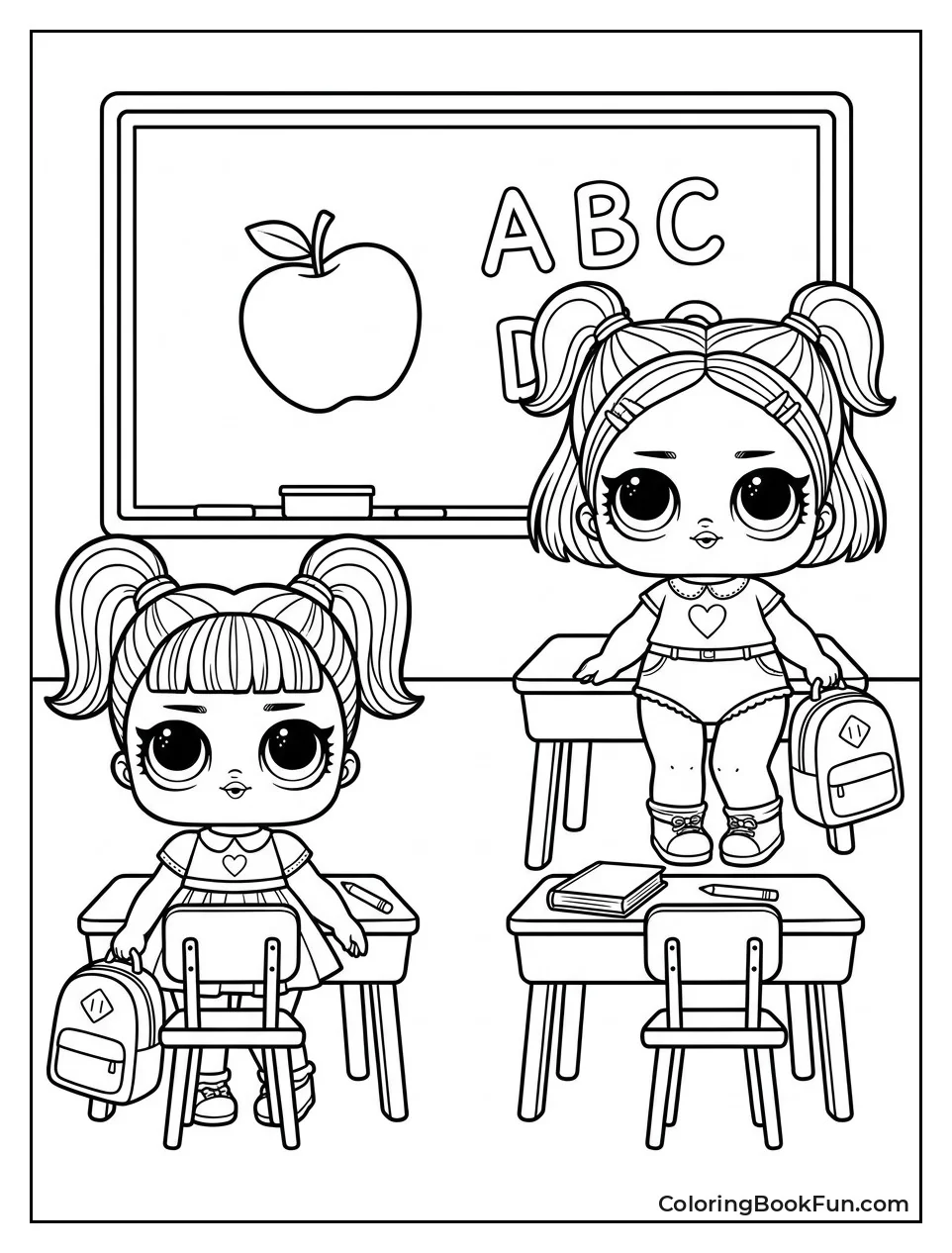 Dolls Head Back to School