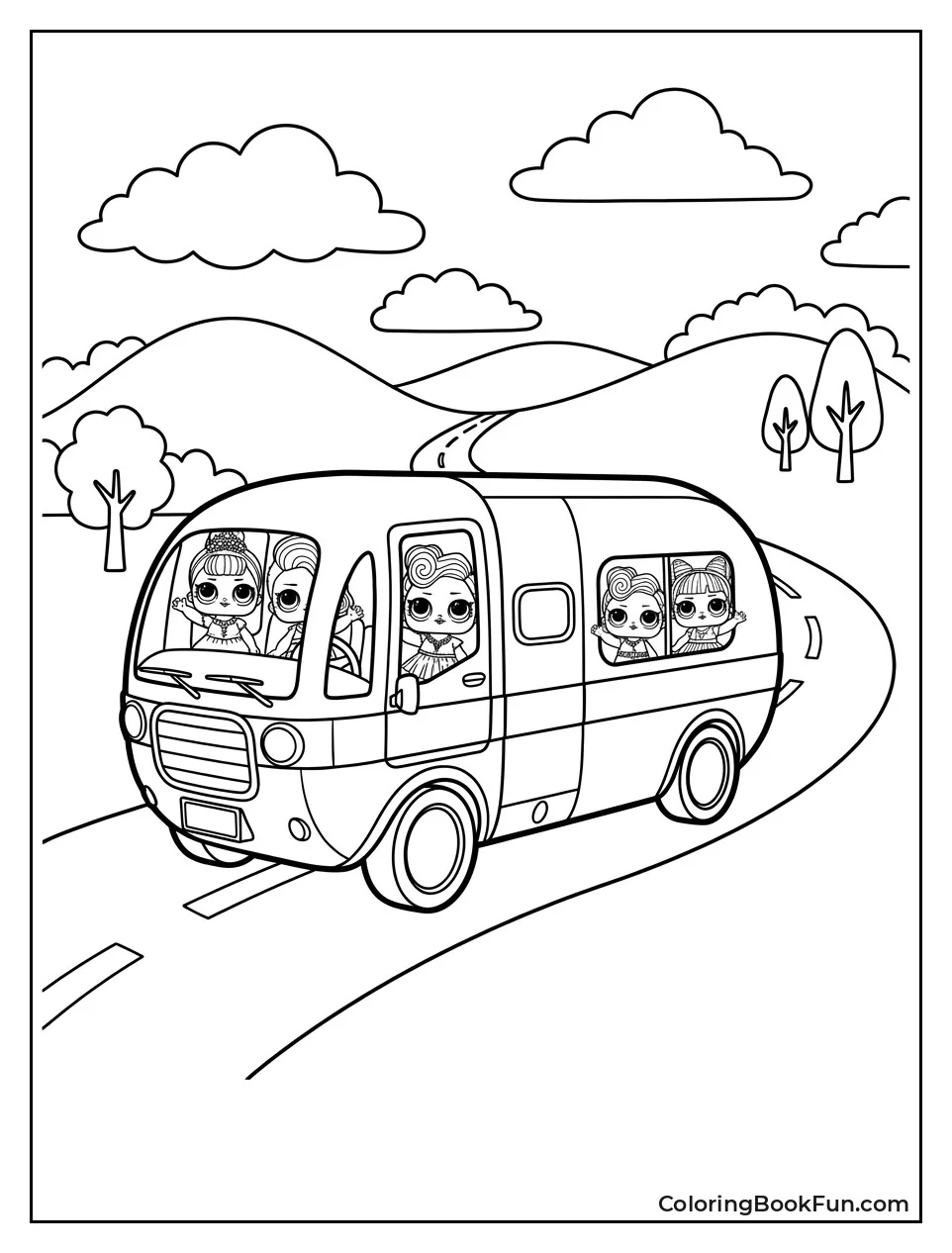 Glamper Drives on Scenic Road