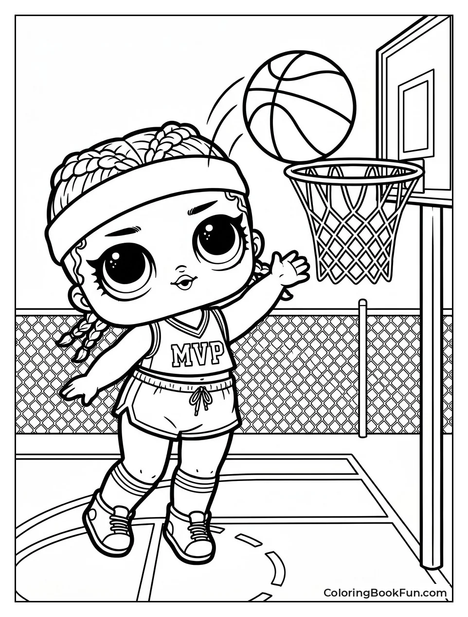 Hoops MVP Shoots a Basketball