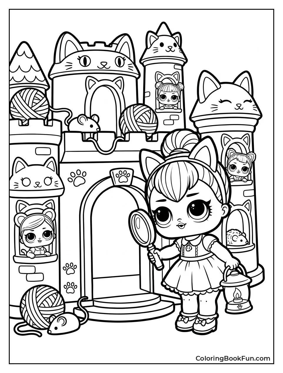 Kitty Queen Explores a Toy Castle