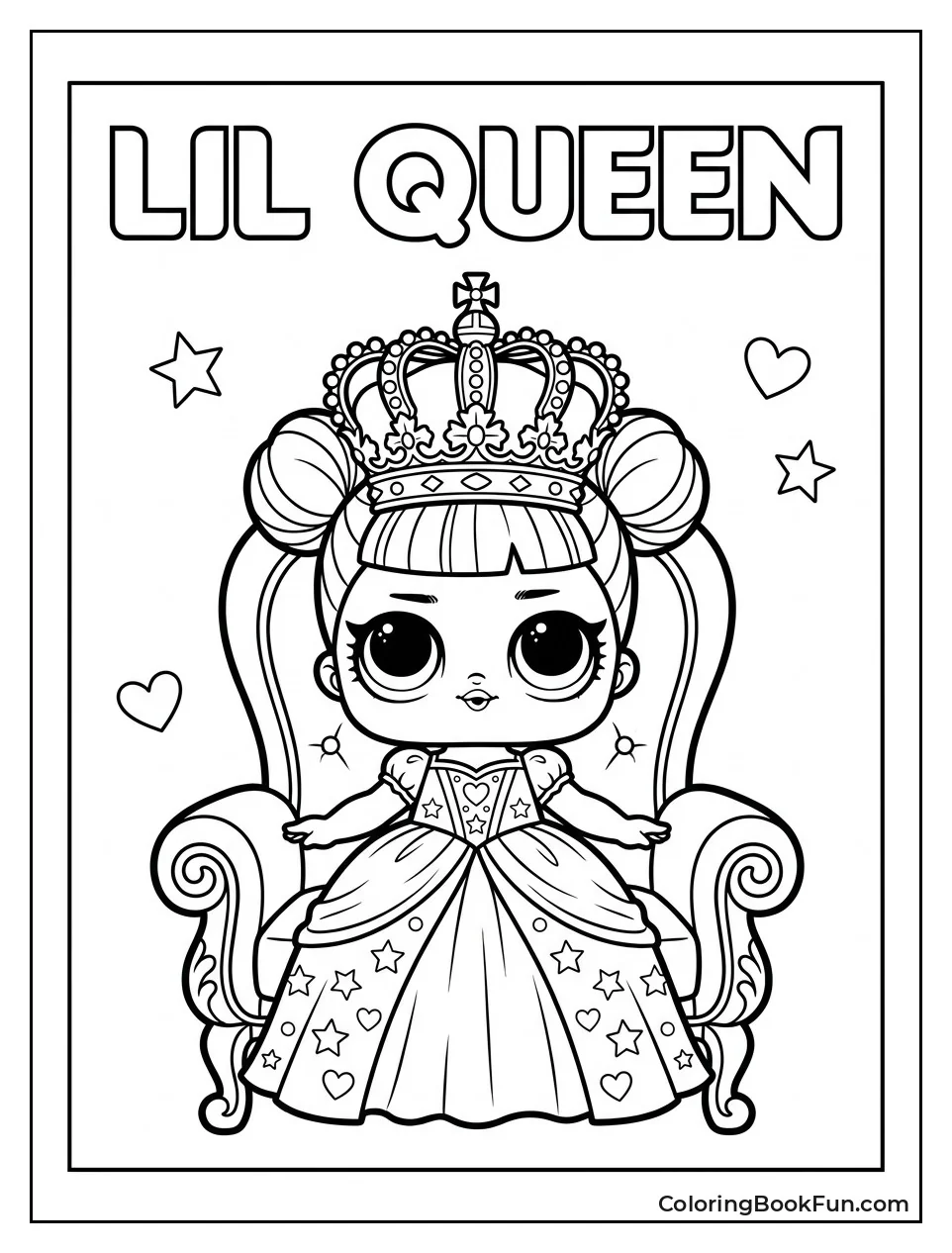 Lil Queen Wears an Oversized Crown