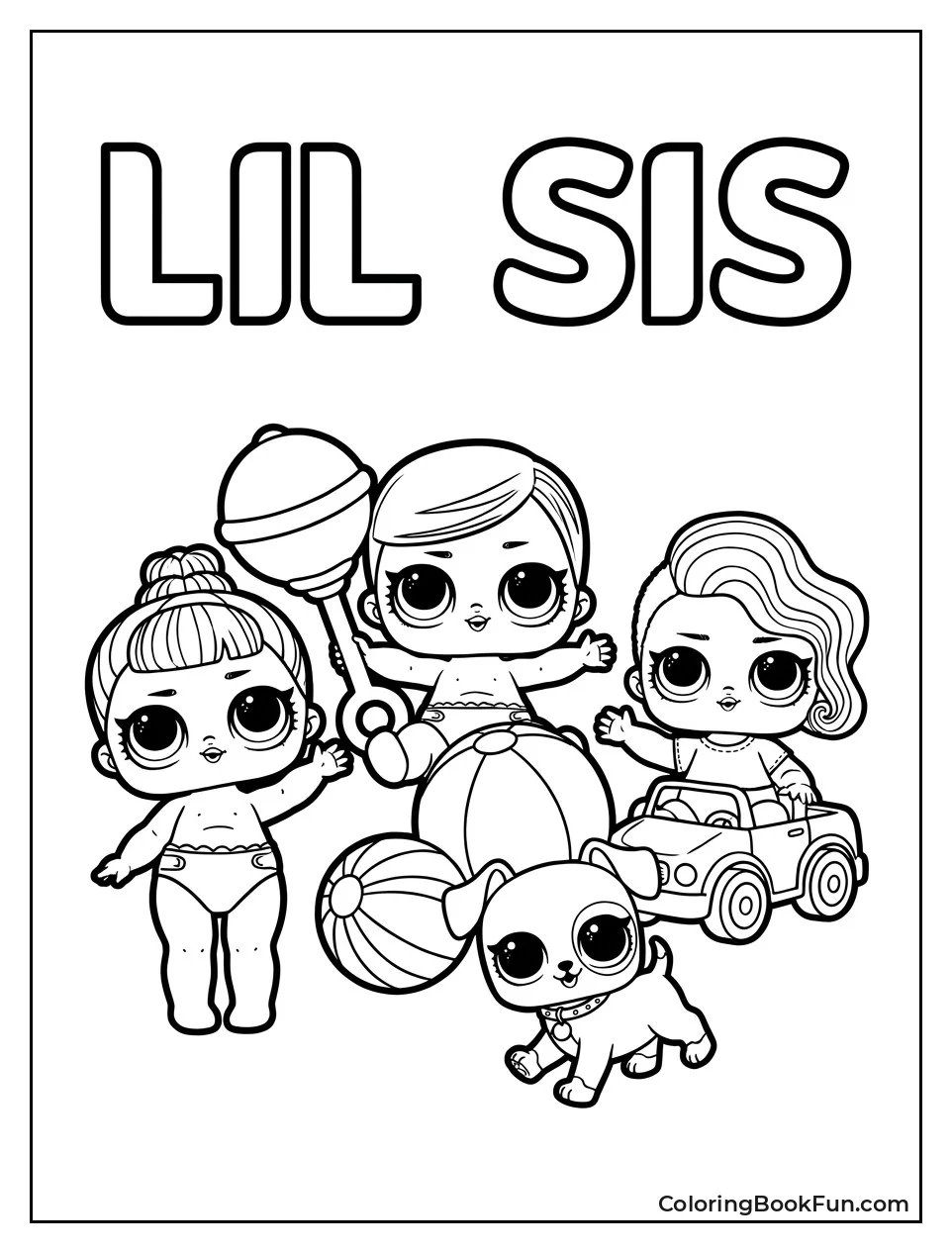Lil Sisters Play with Toys