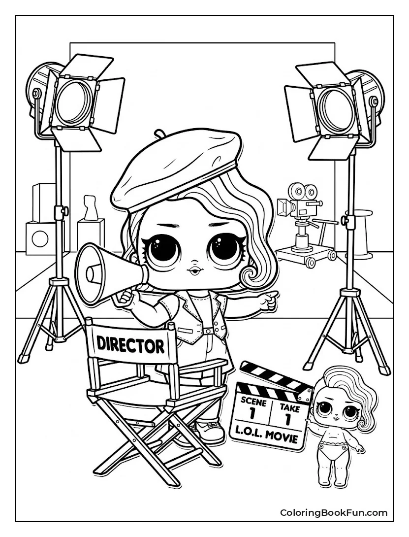 Doll Directs a Movie on Set