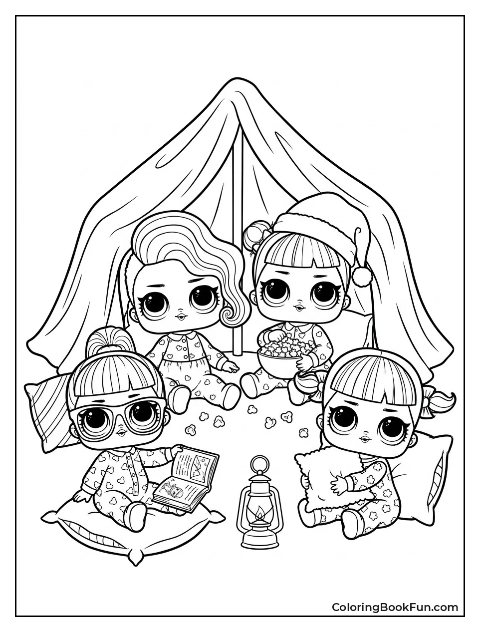 Dolls Have a Sleepover Party