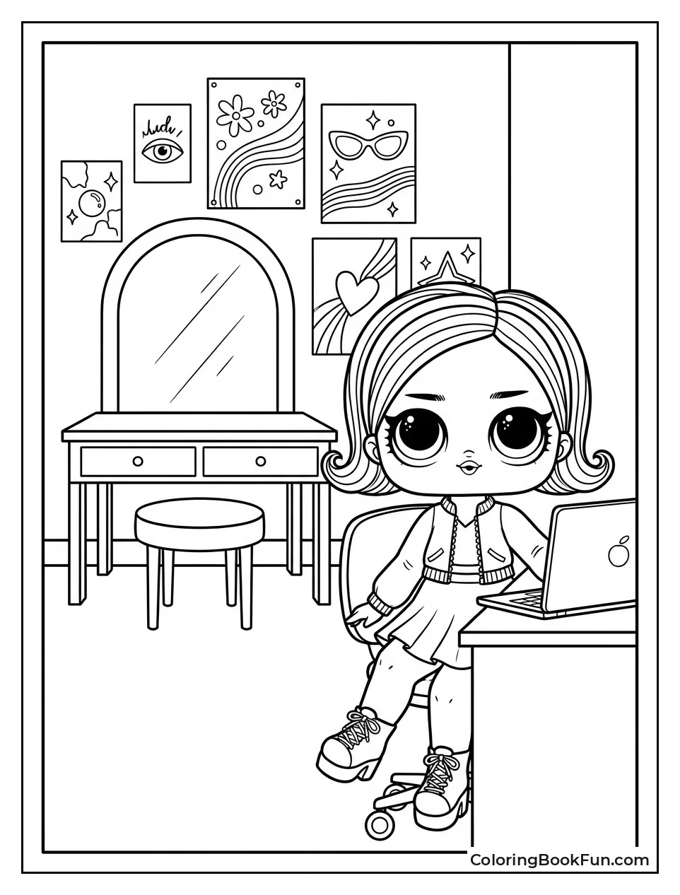 Tween Doll Decorates Her Bedroom