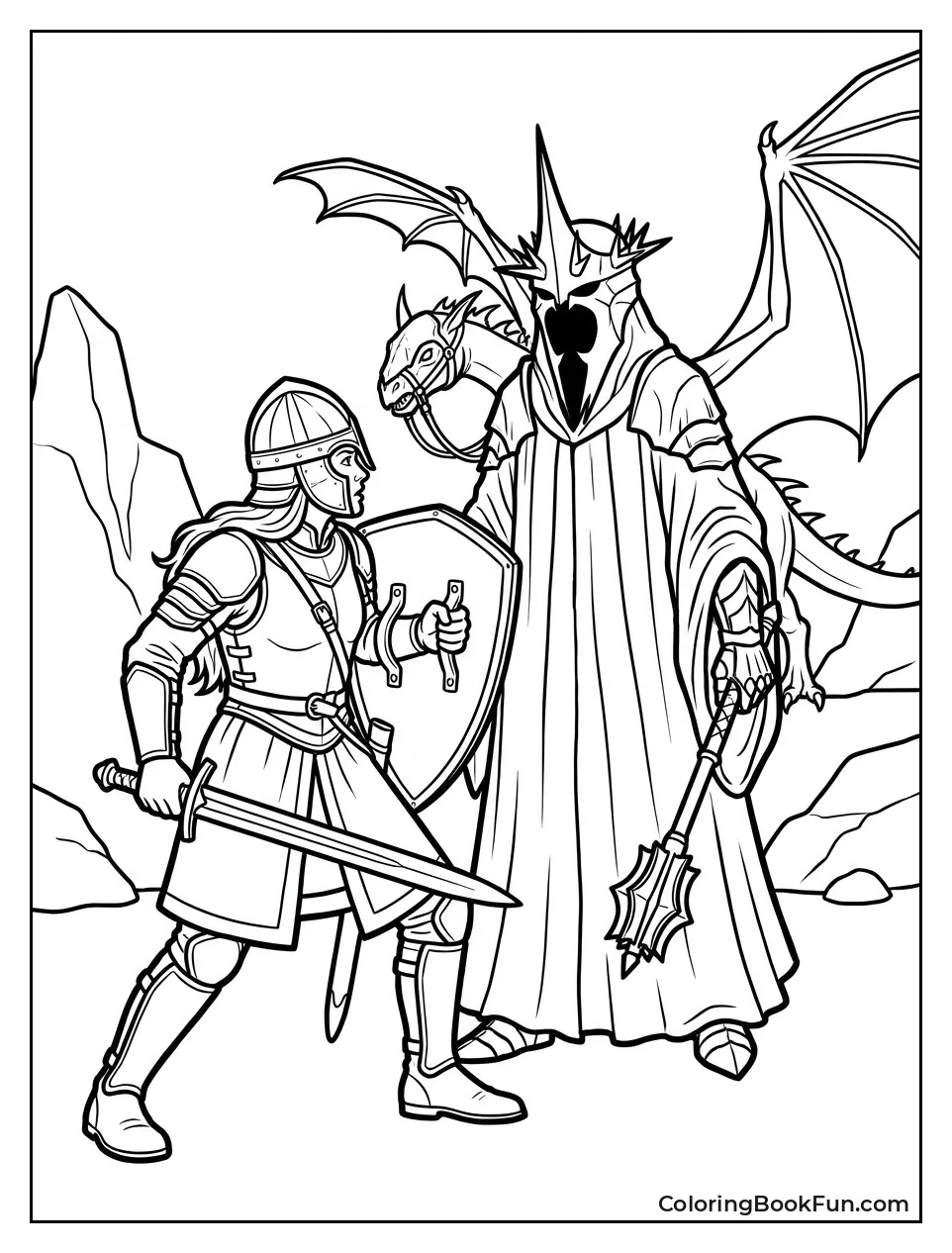 Eowyn Fighting the Witch King