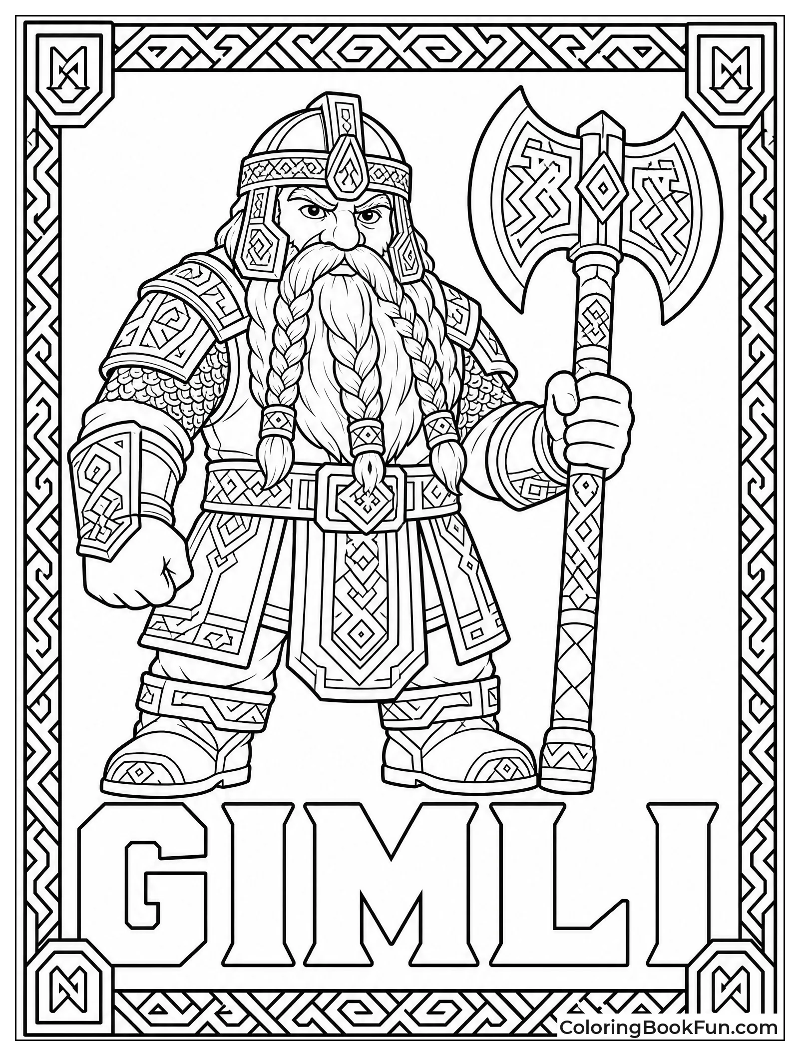 Dwarf Holding His Big Axe