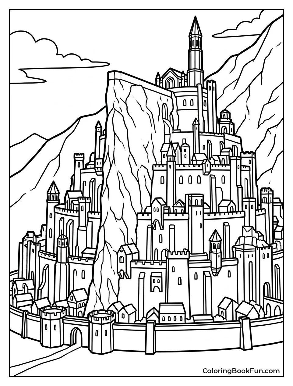 Tall City Built into Mountain
