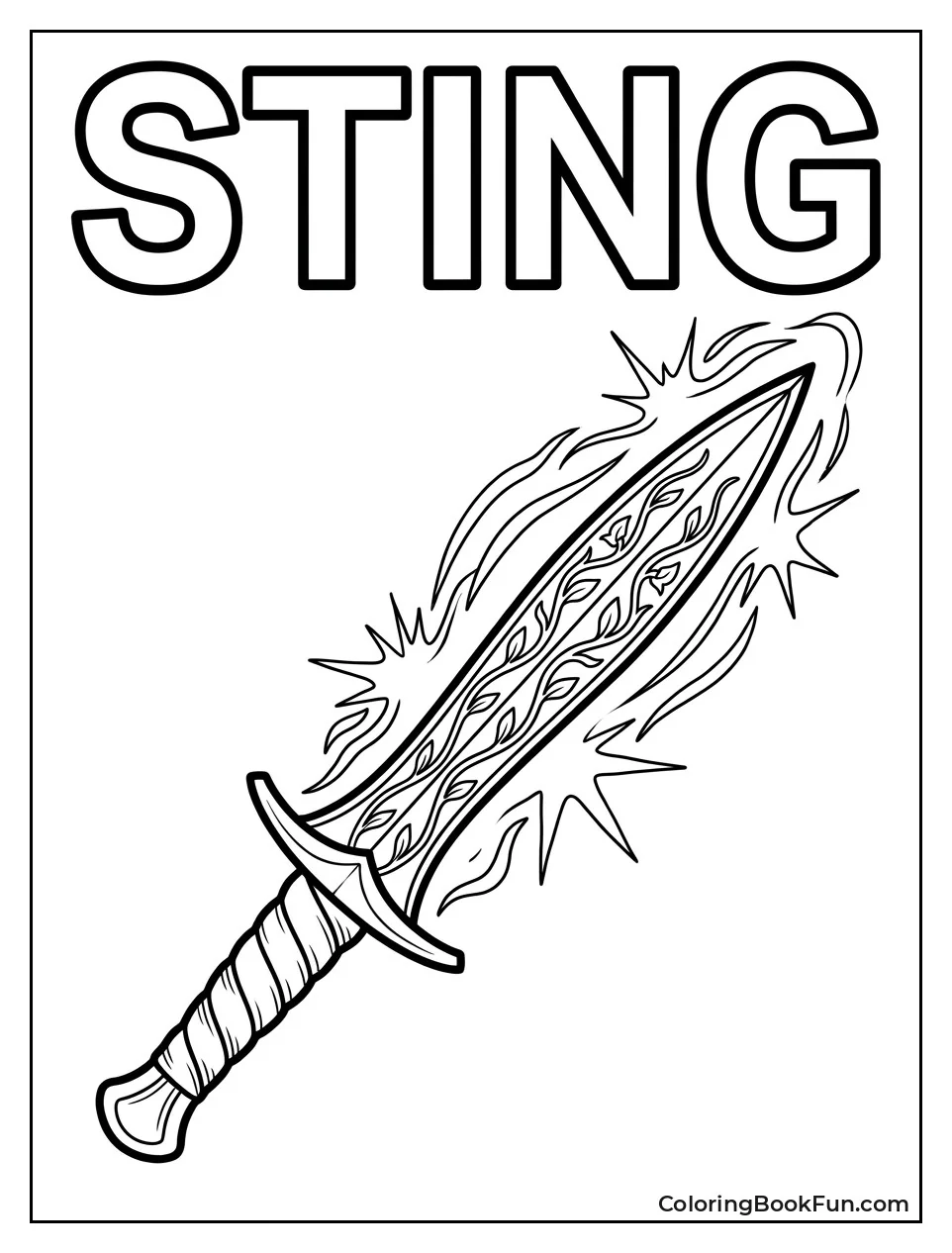Sword Glowing Blue with Magic