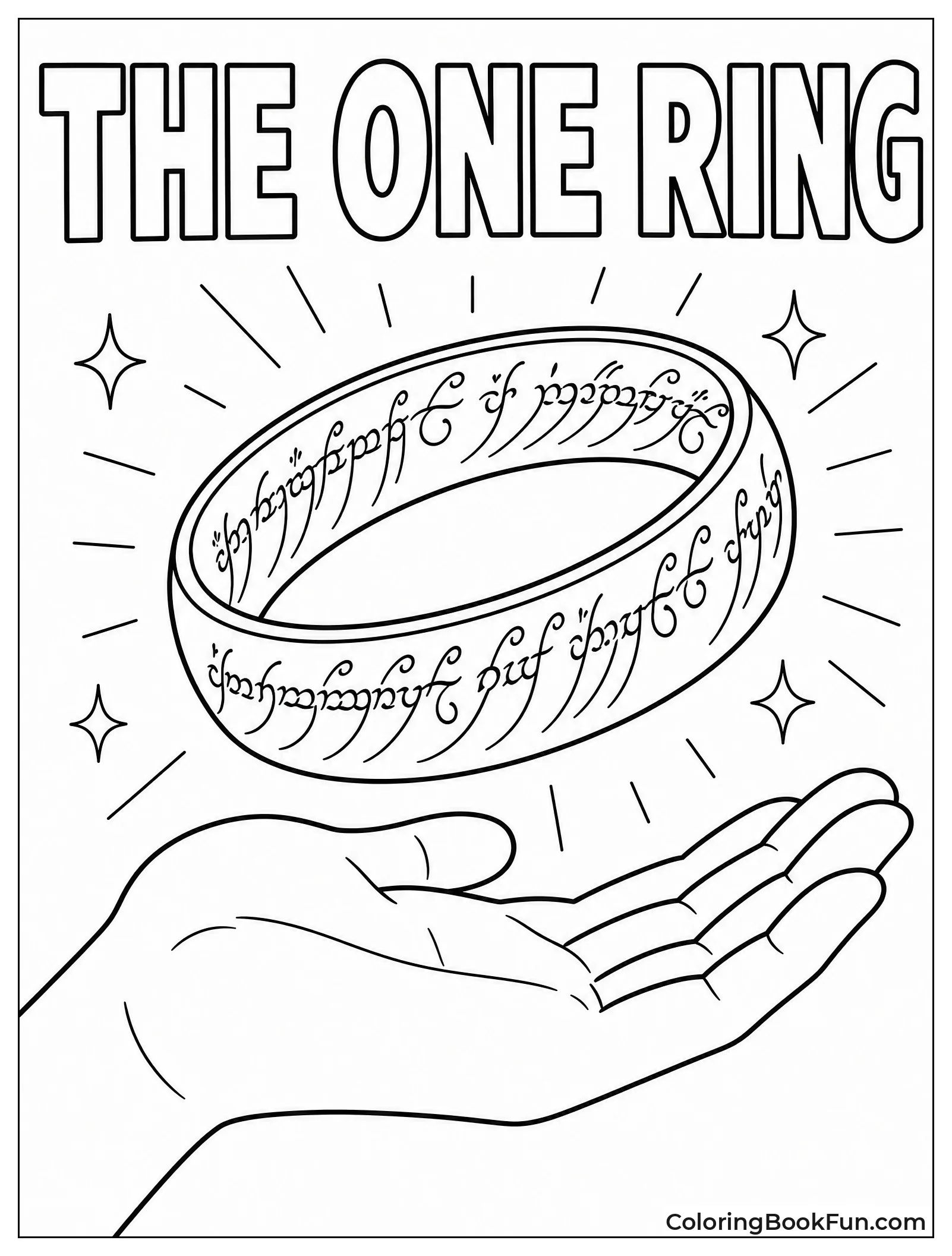 Golden Ring Floating Above Hand