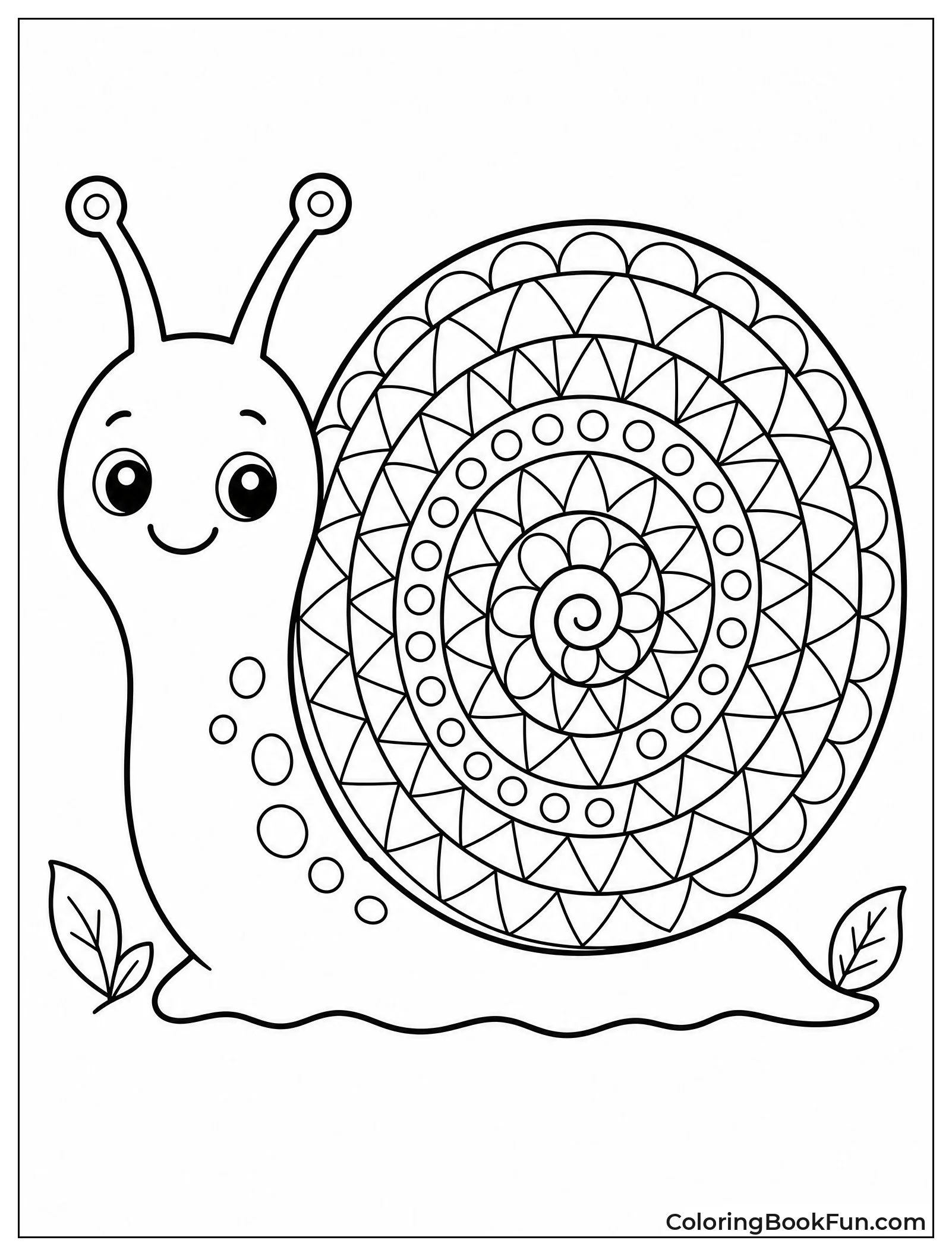 Snail Has Intricate Mandala Shell