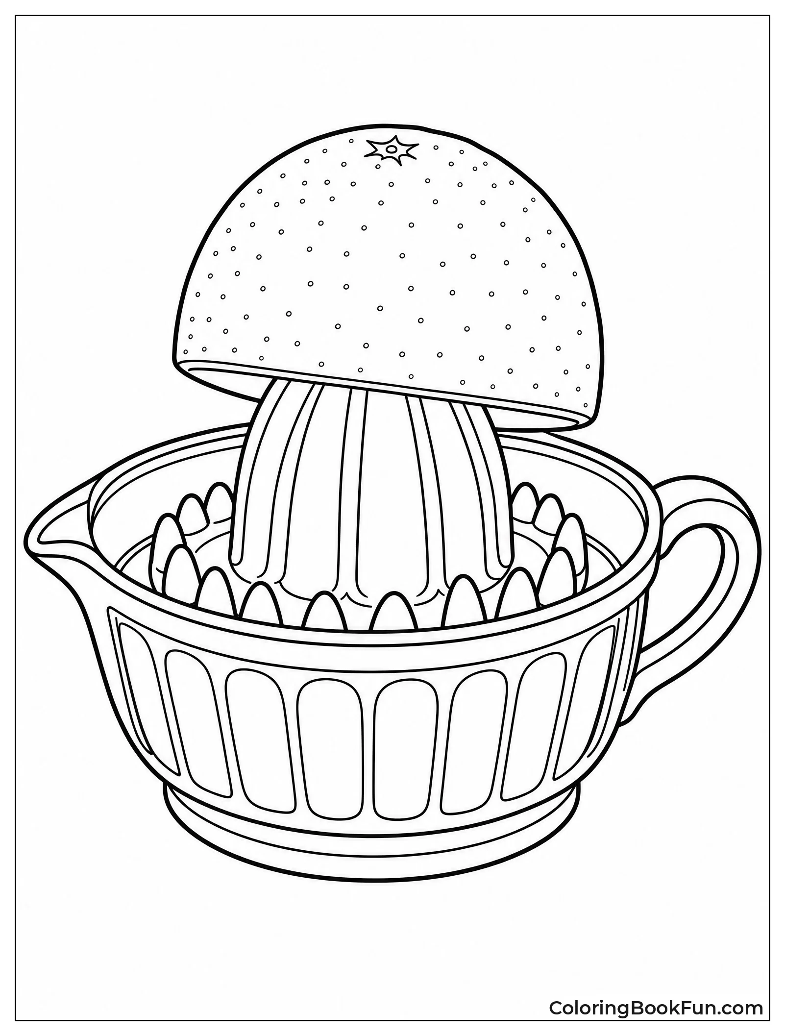 Vintage Orange Juicer in Use