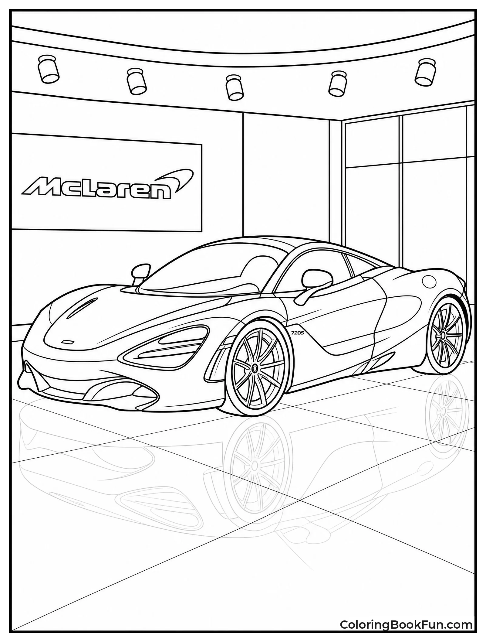 McLaren Parked in Fancy Showroom