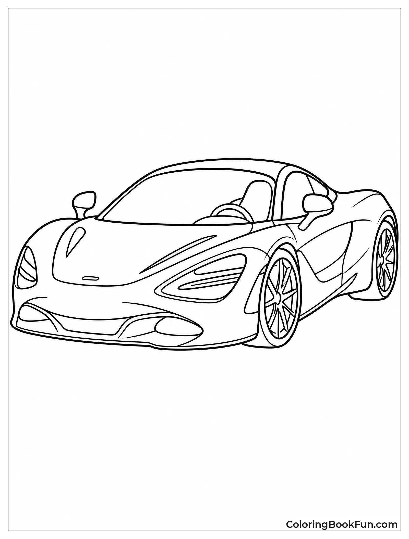 Simple McLaren Outline for Kids