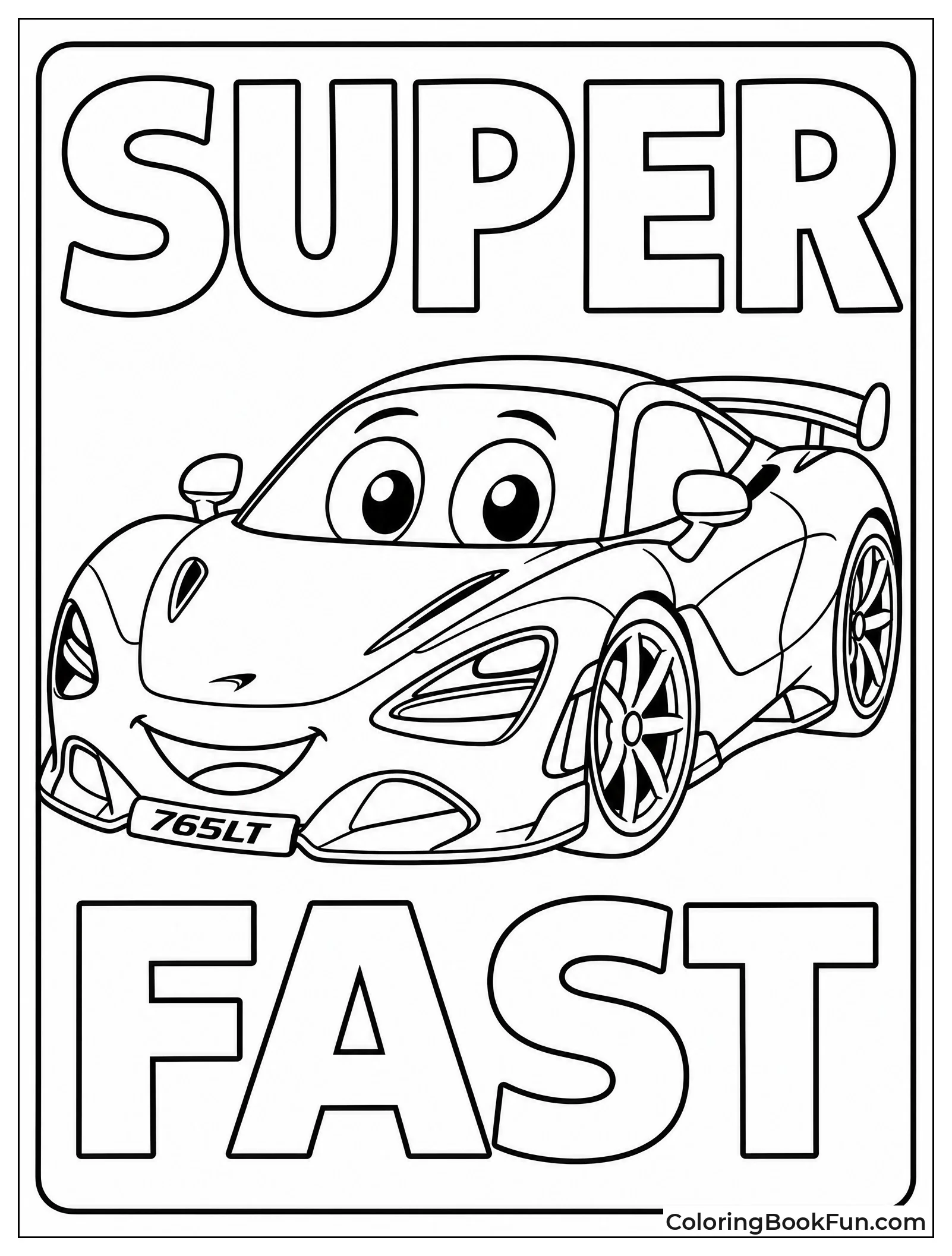 Cute Cartoon McLaren with Smile