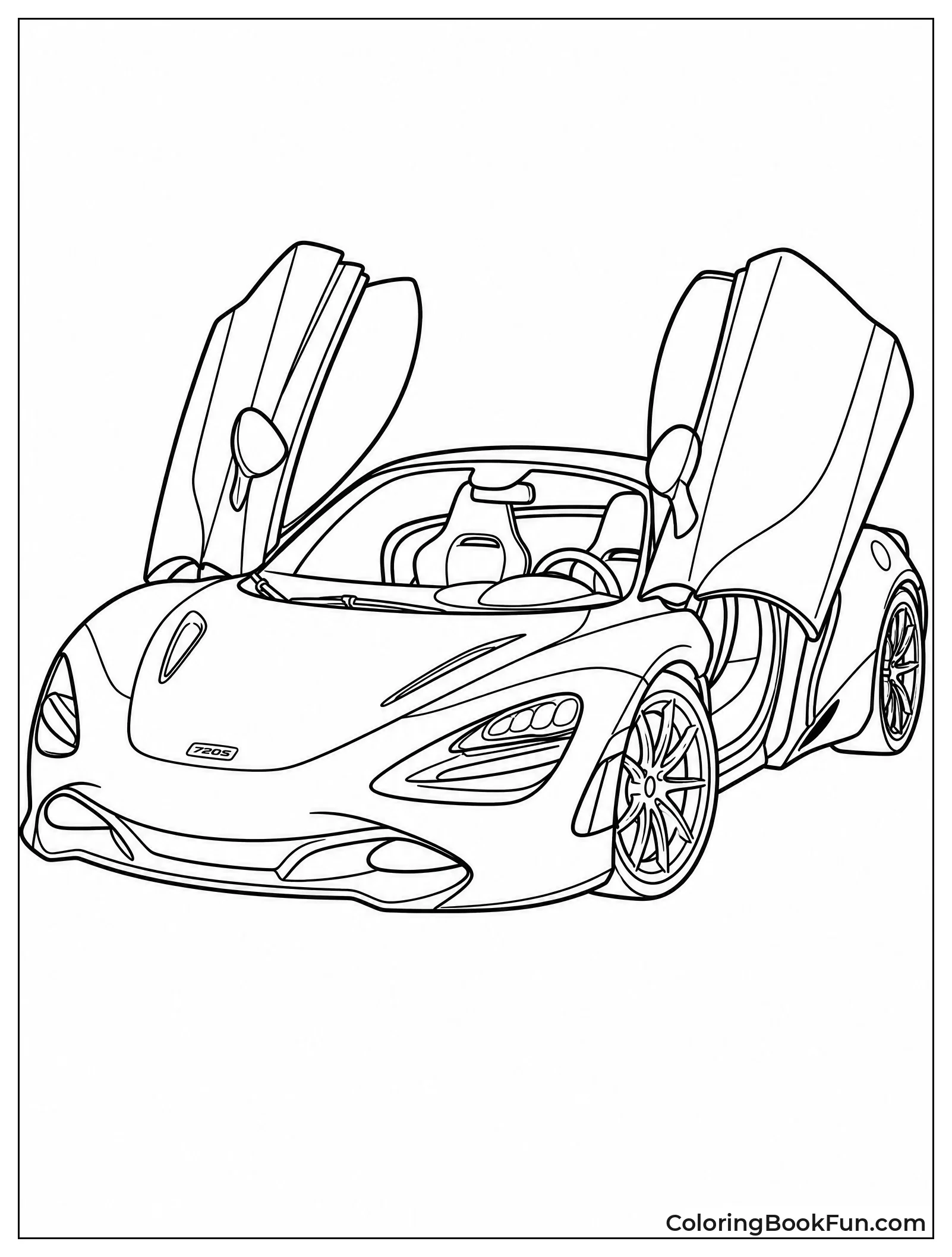 McLaren with Doors Open Wide