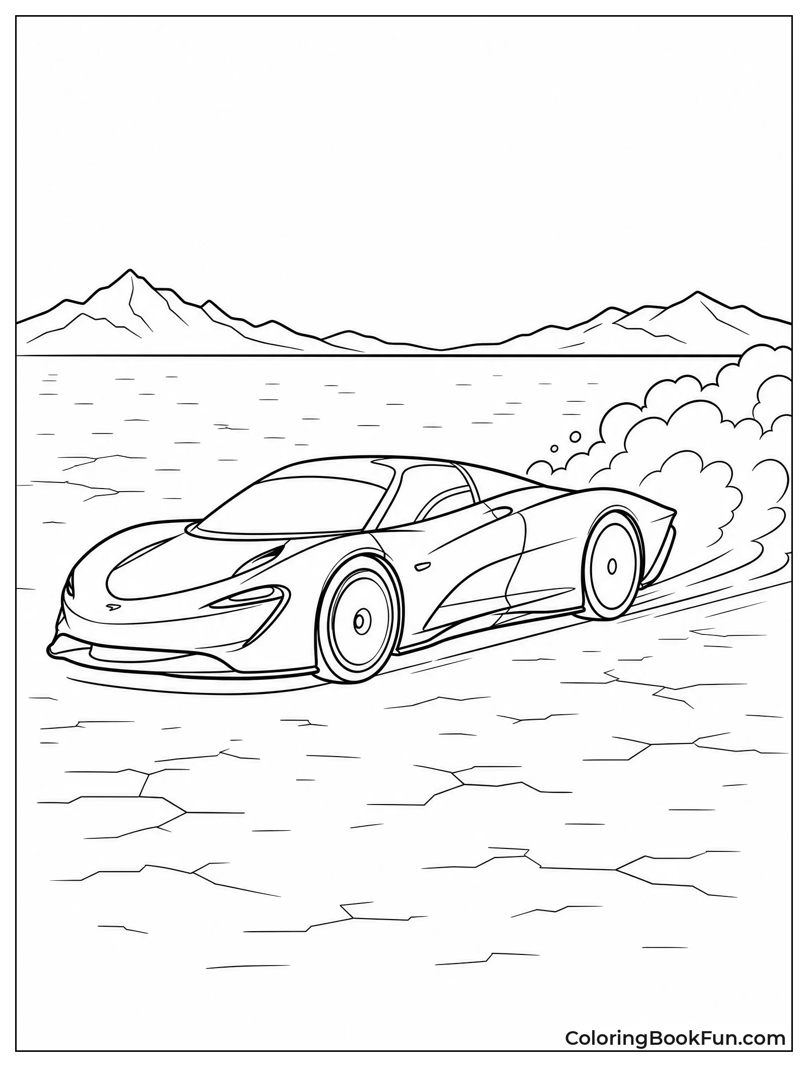McLaren Driving Across Desert Sand