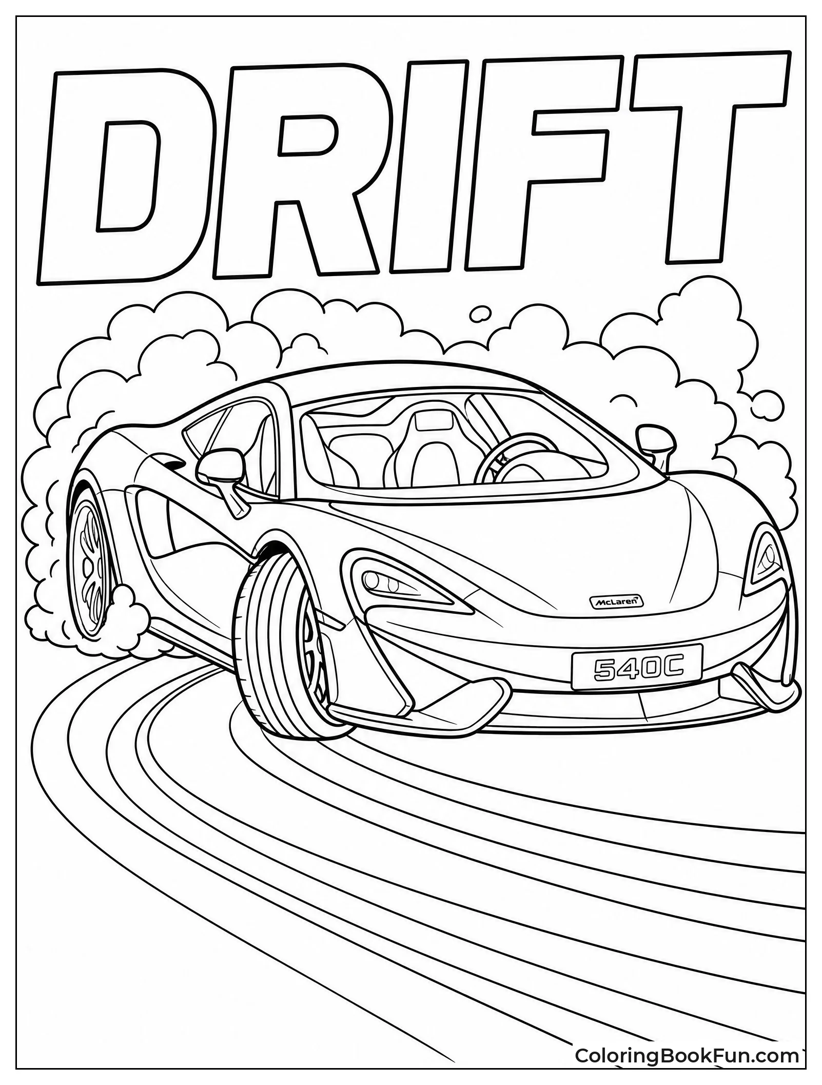 McLaren Drifting with Smoke Trails