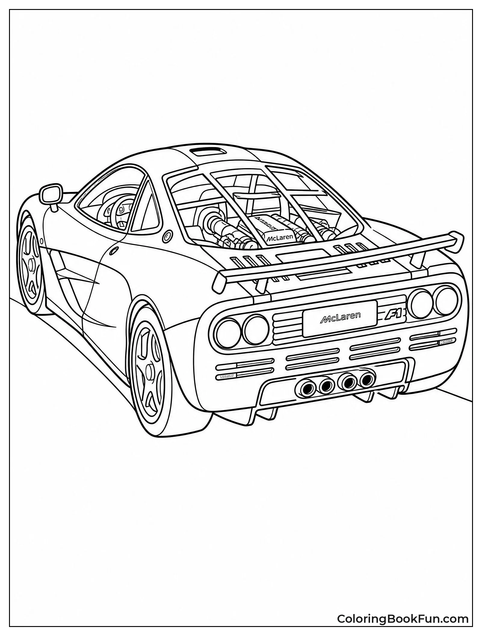 Rear View of Classic McLaren F1