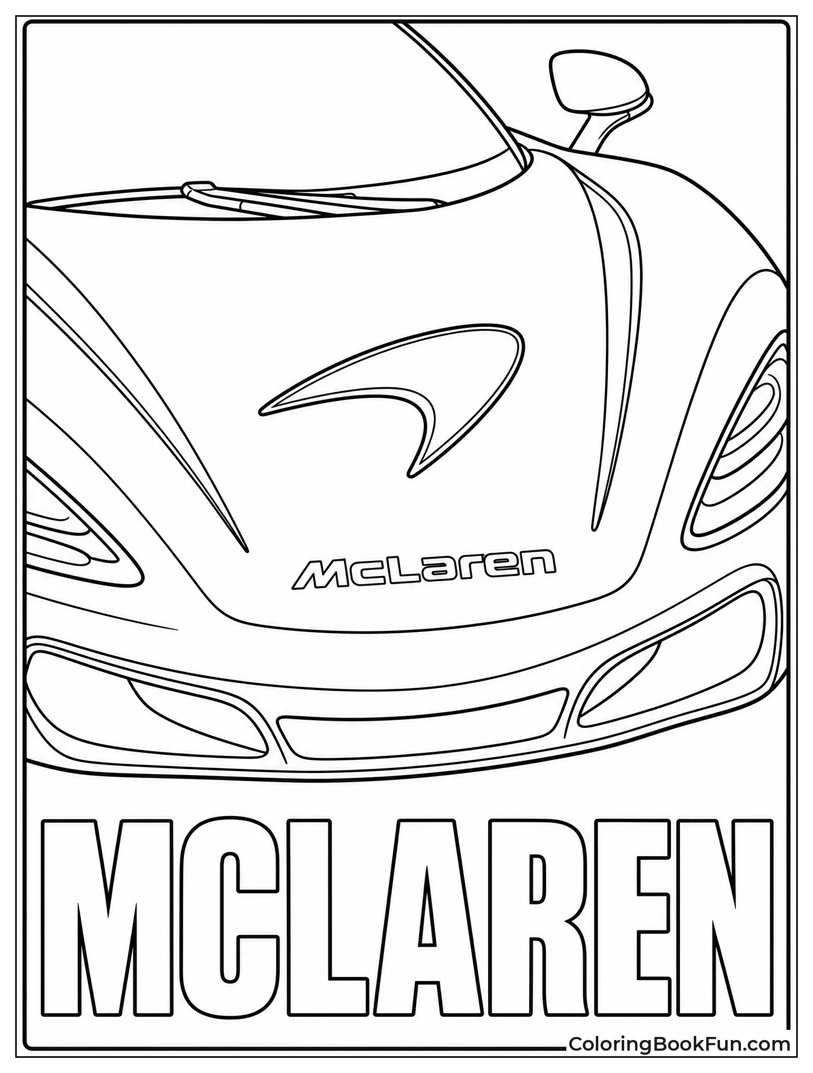 Big McLaren Logo on Hood
