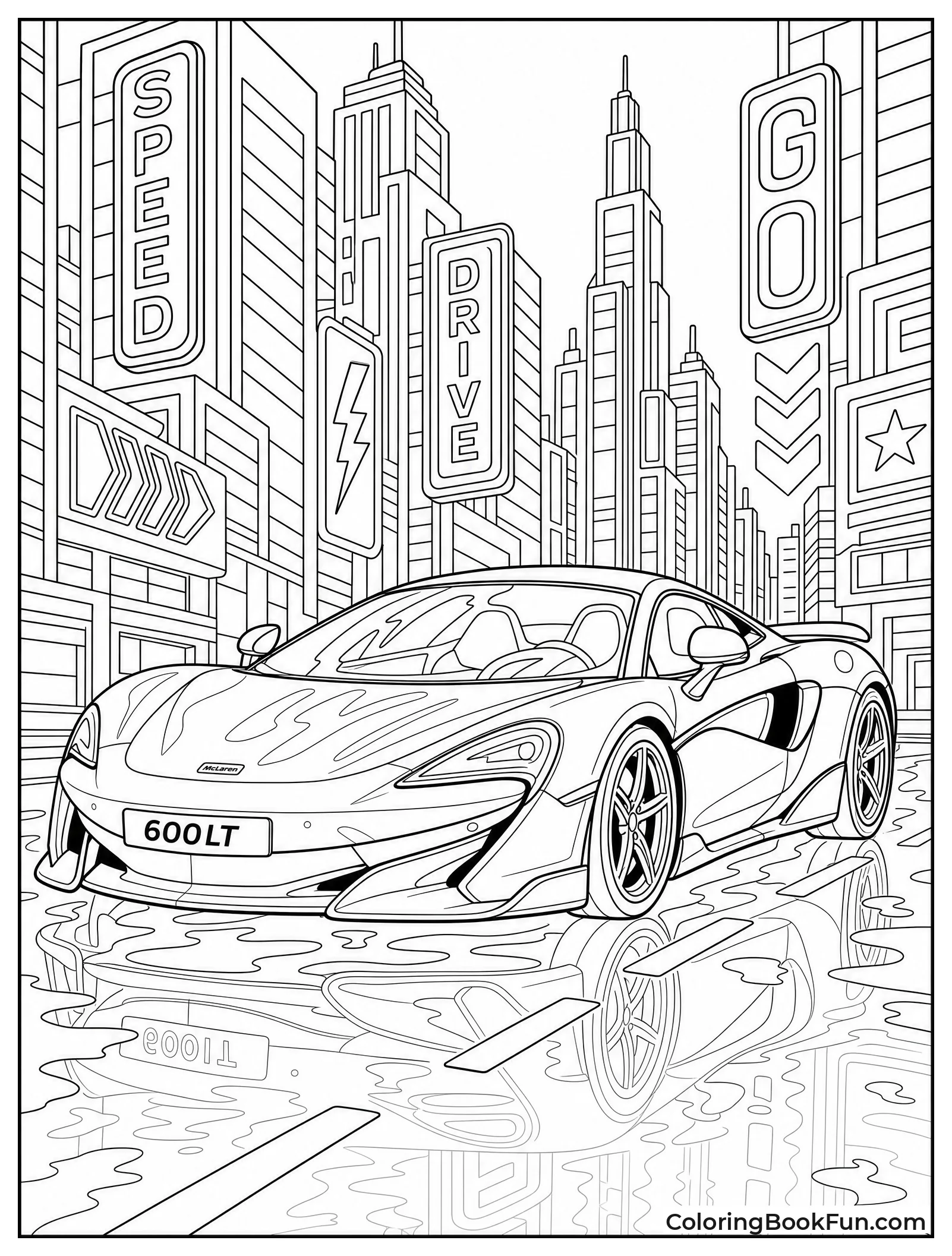 McLaren Cruising City at Night