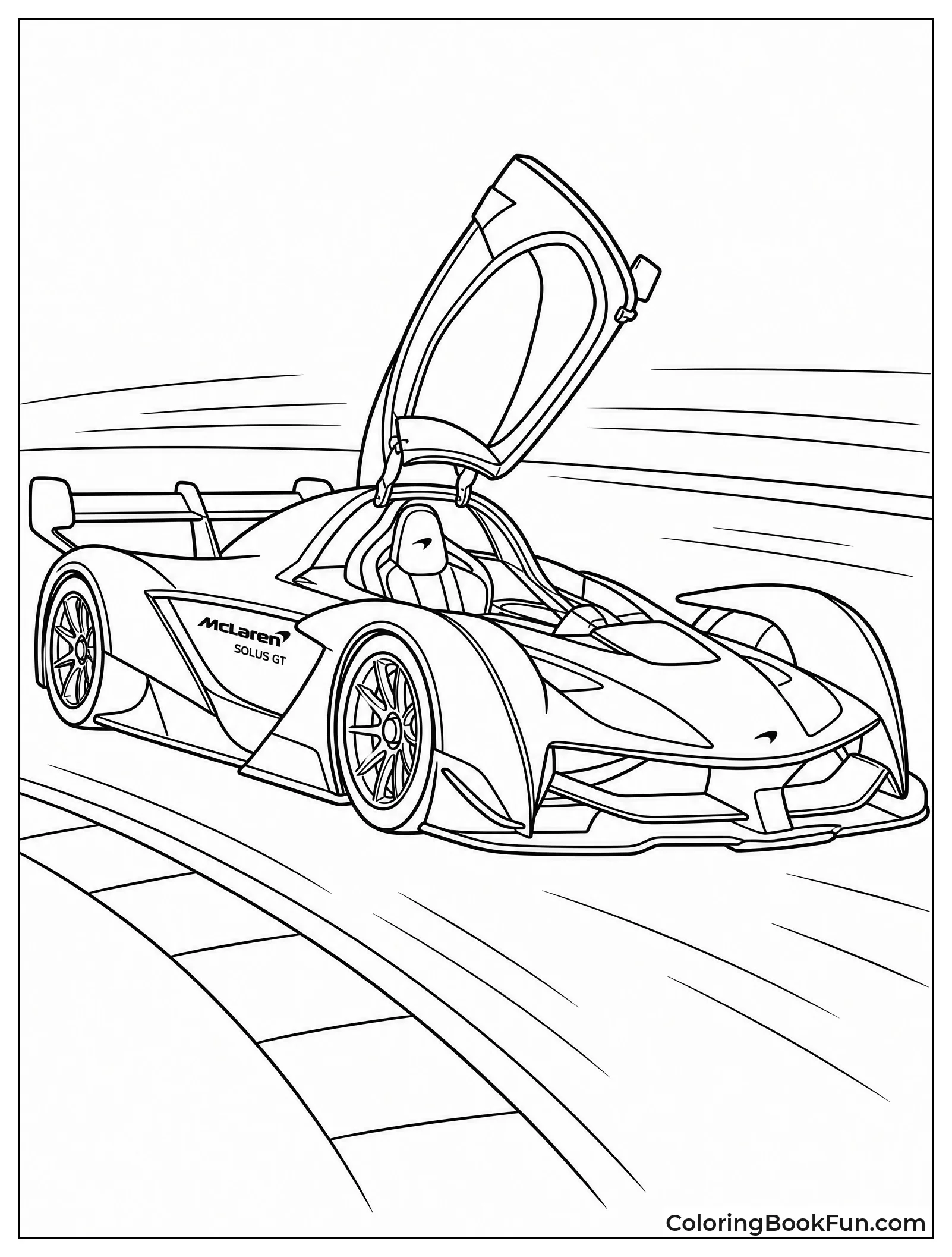 McLaren Solus with Canopy Open