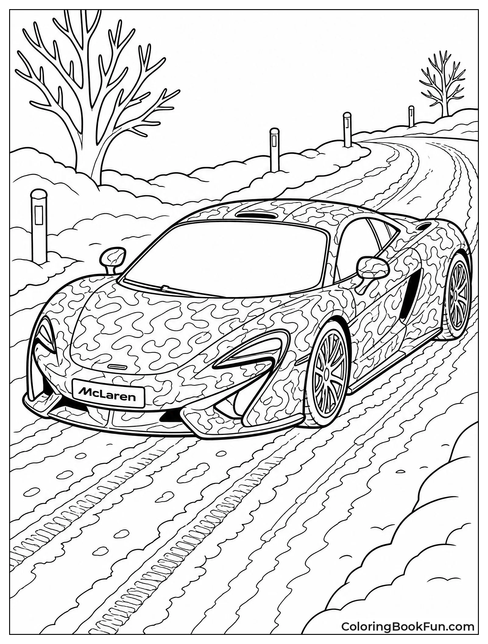 McLaren Testing on Snowy Road