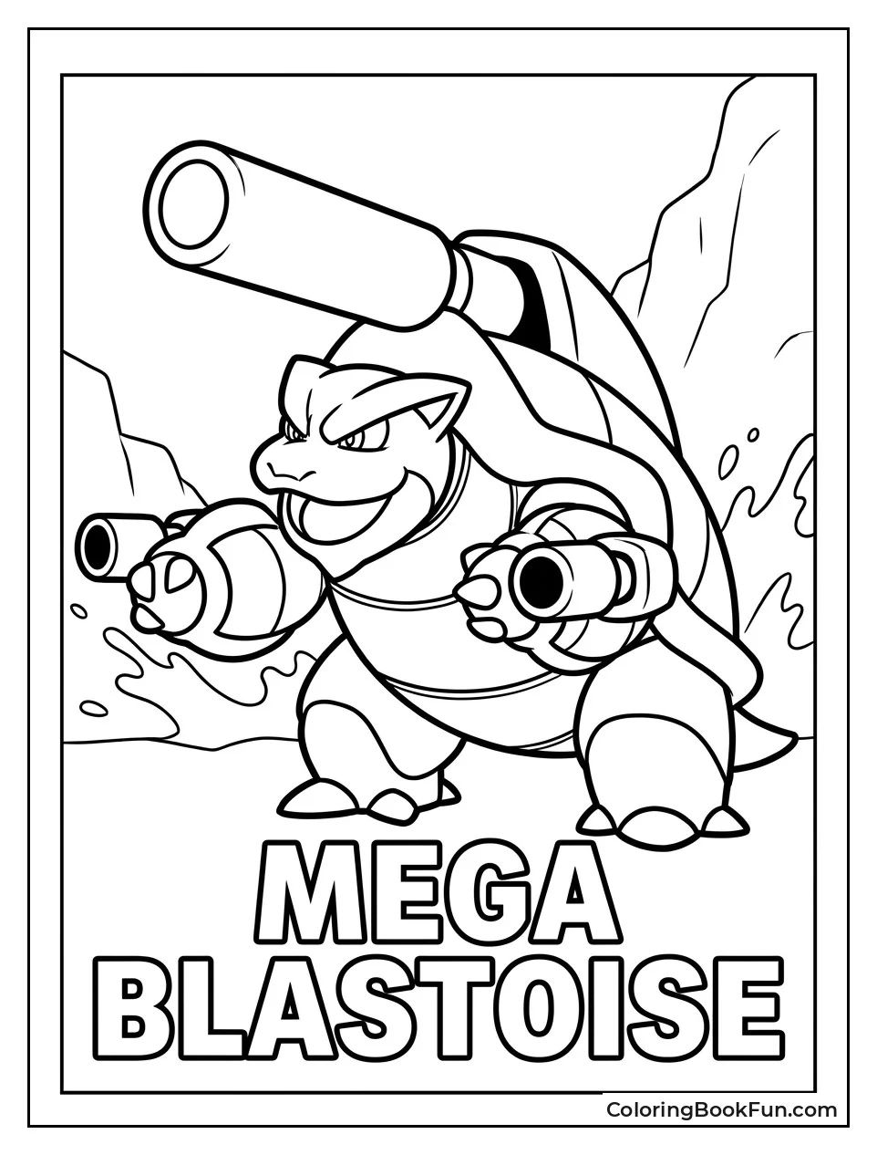 Mega Blastoise Roars Fiercely