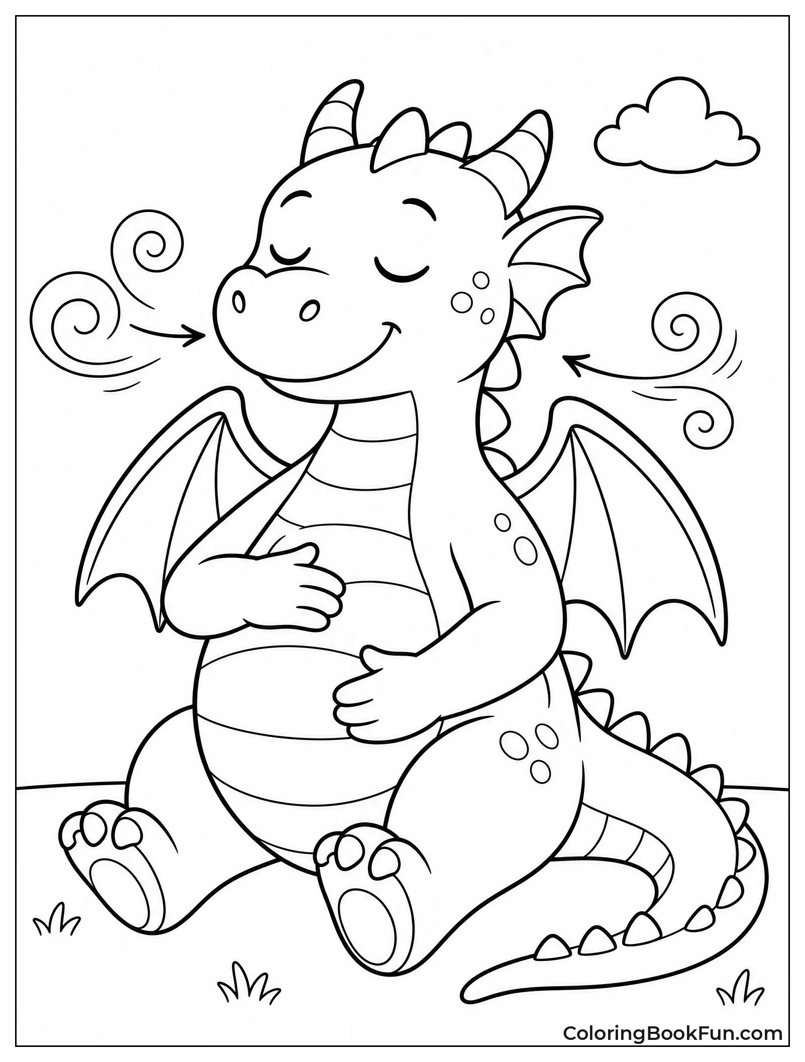 Dragon Breathing with Swirls